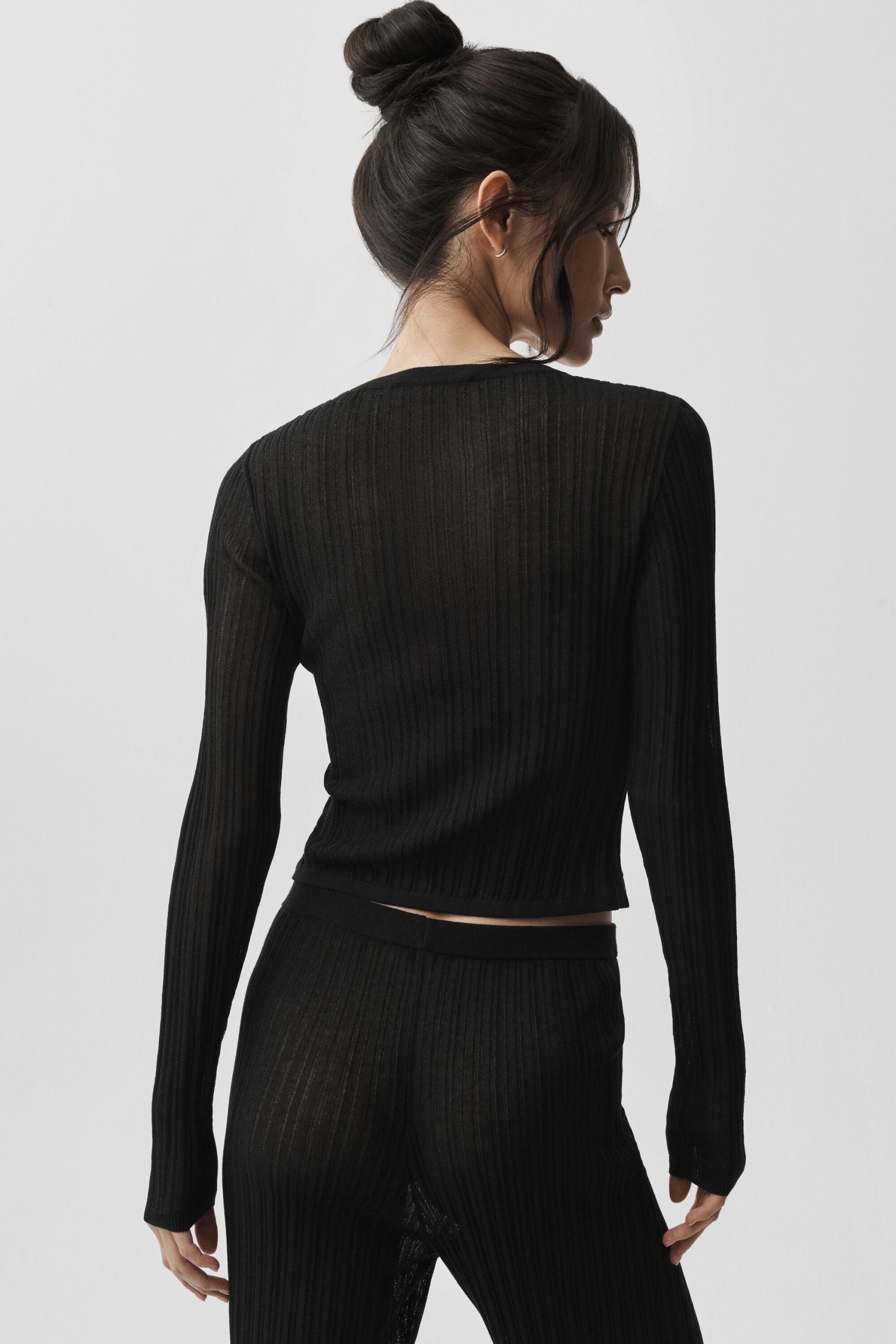 Sweater Sunlit Cardigan - Black - Image 3