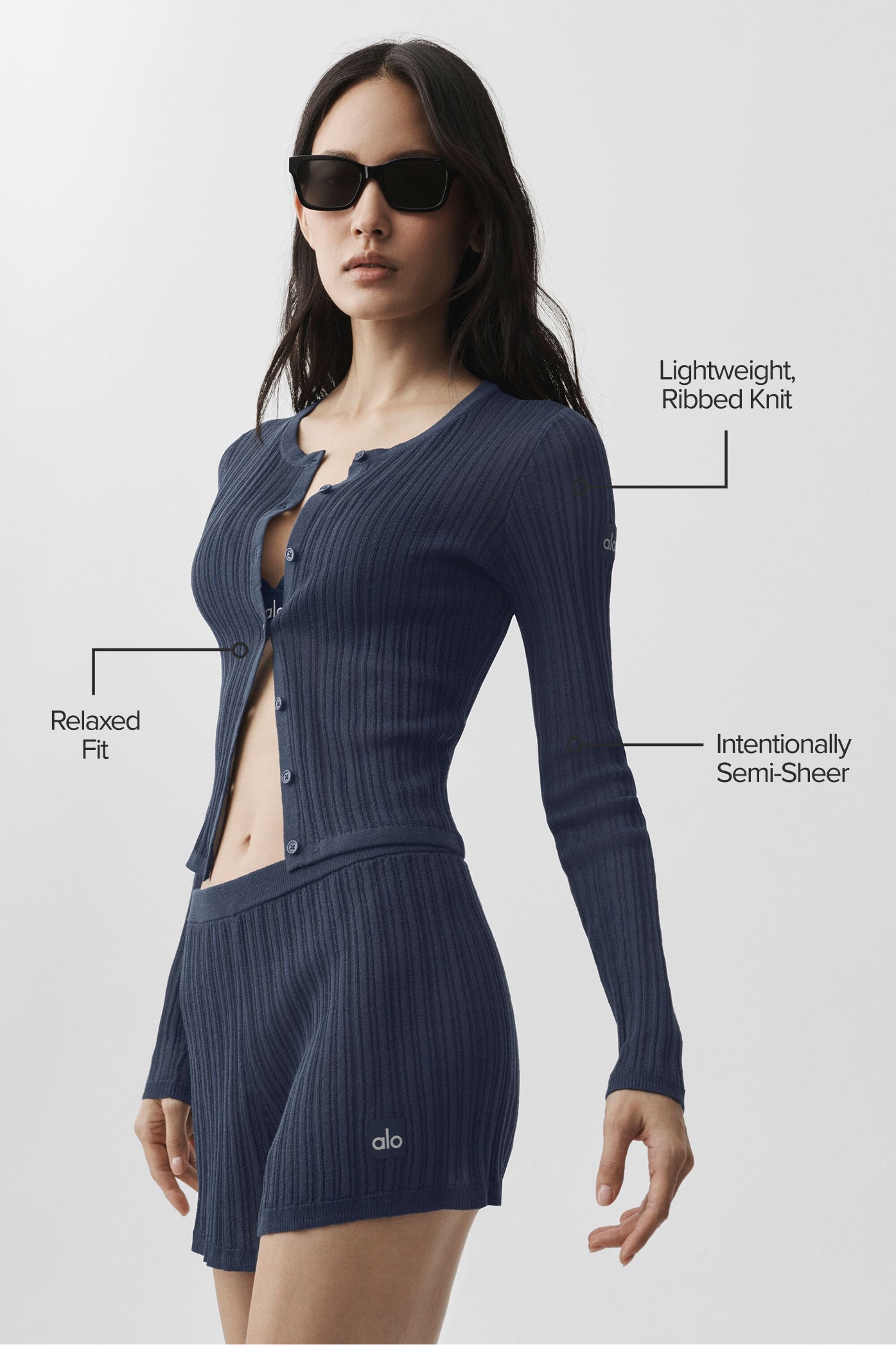 Sweater Sunlit Cardigan - Navy - Image 2