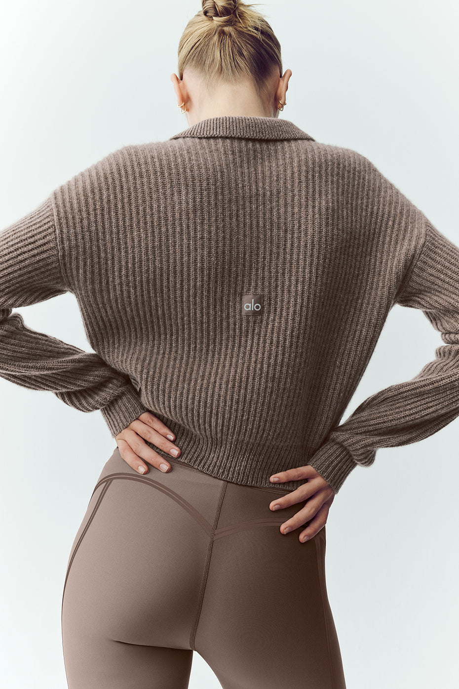 Cashmere Northstar Polo - Alpine Cocoa Heather - Image 2