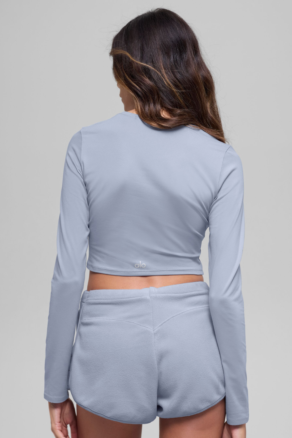 Alosoft Crop Finesse Long Sleeve - Winter Frost - Image 2