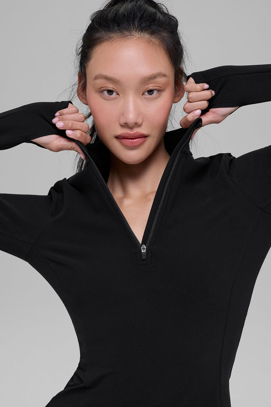 Alosoft 1/2 Zip Rapid Pullover - Black - Image 3