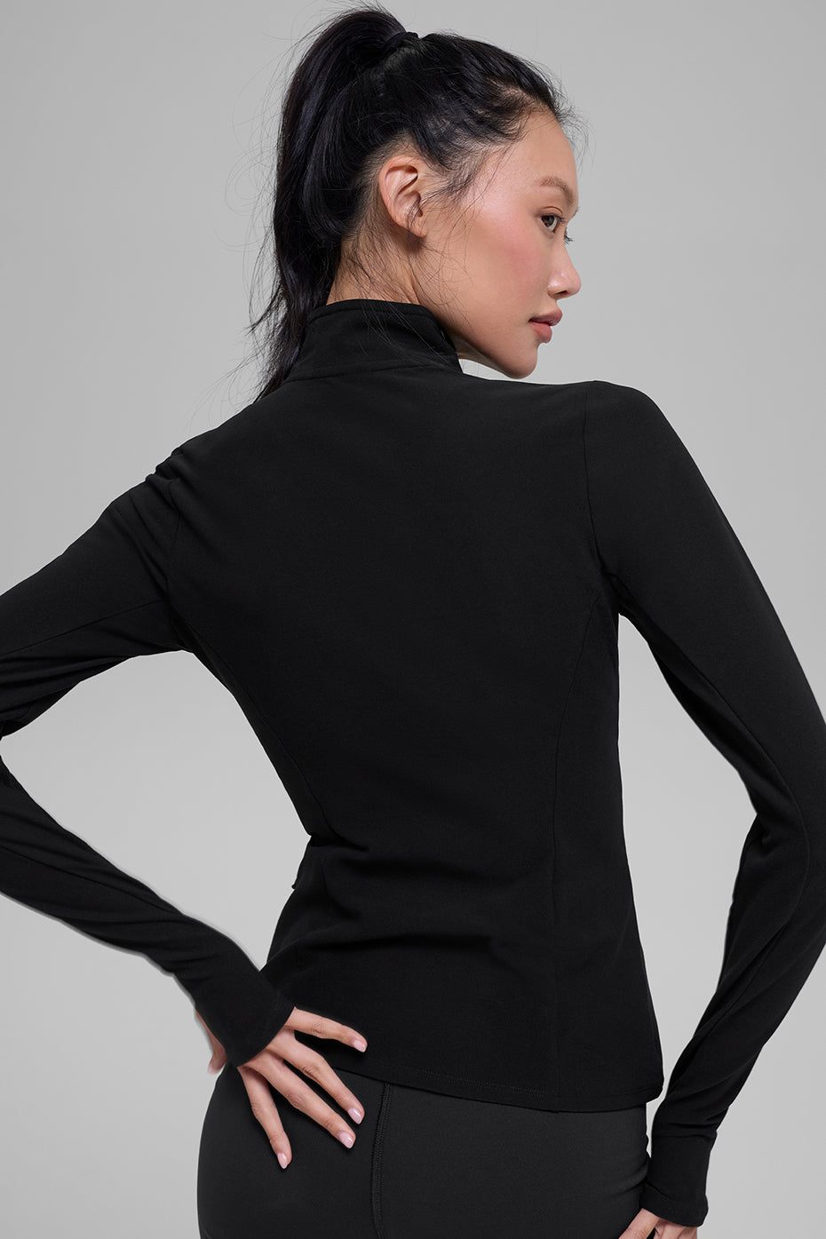 Alosoft 1/2 Zip Rapid Pullover - Black - Image 4