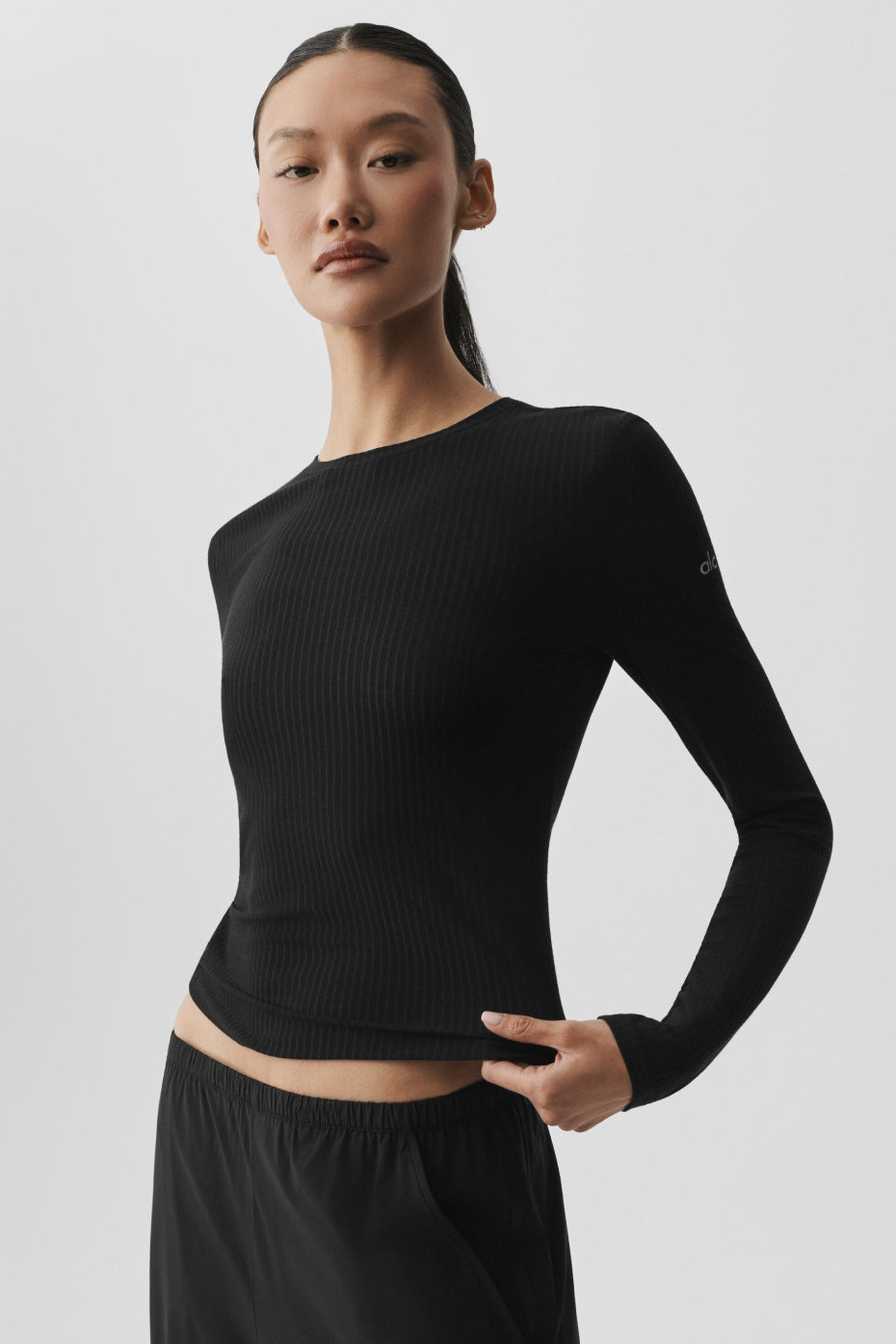 Ribbed Sea Coast Long Sleeve - Black