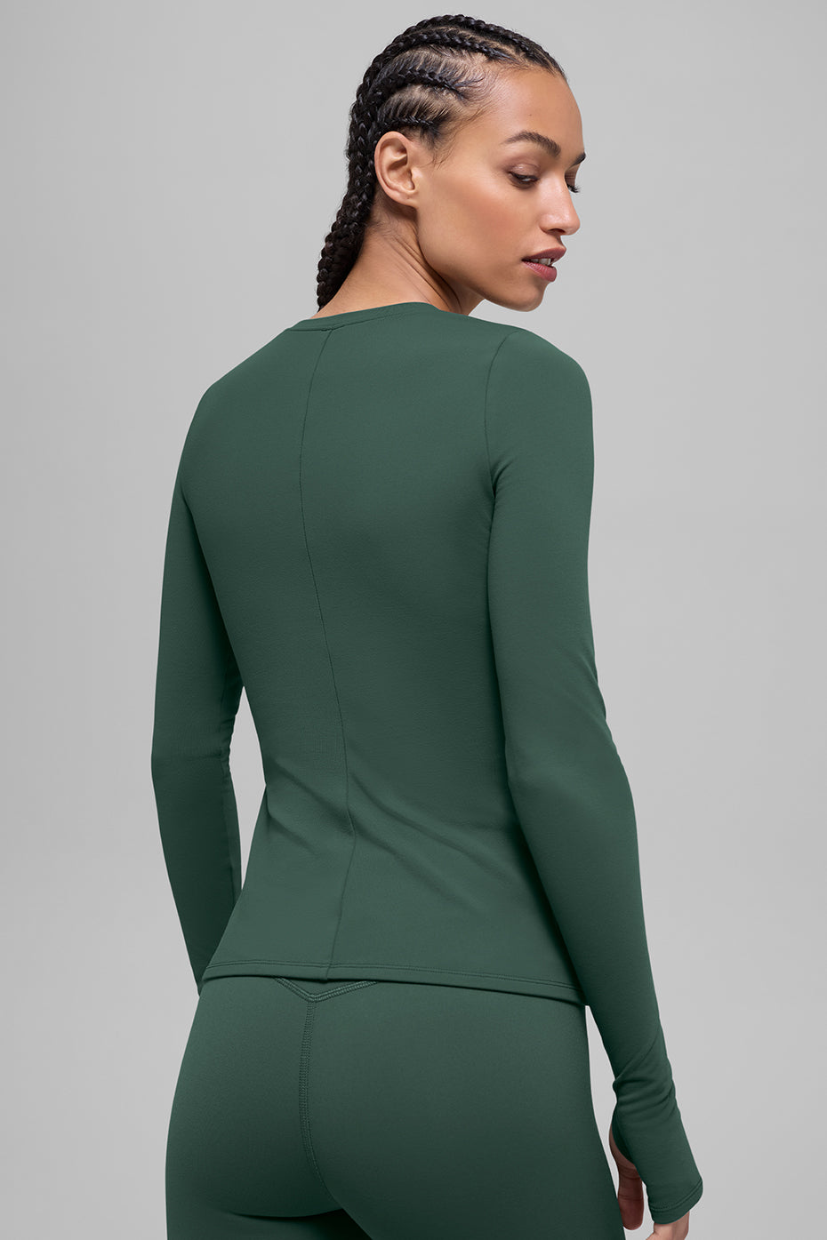 Airbrush Winter Warm Nocturne Long Sleeve - Clover Green - Image 2