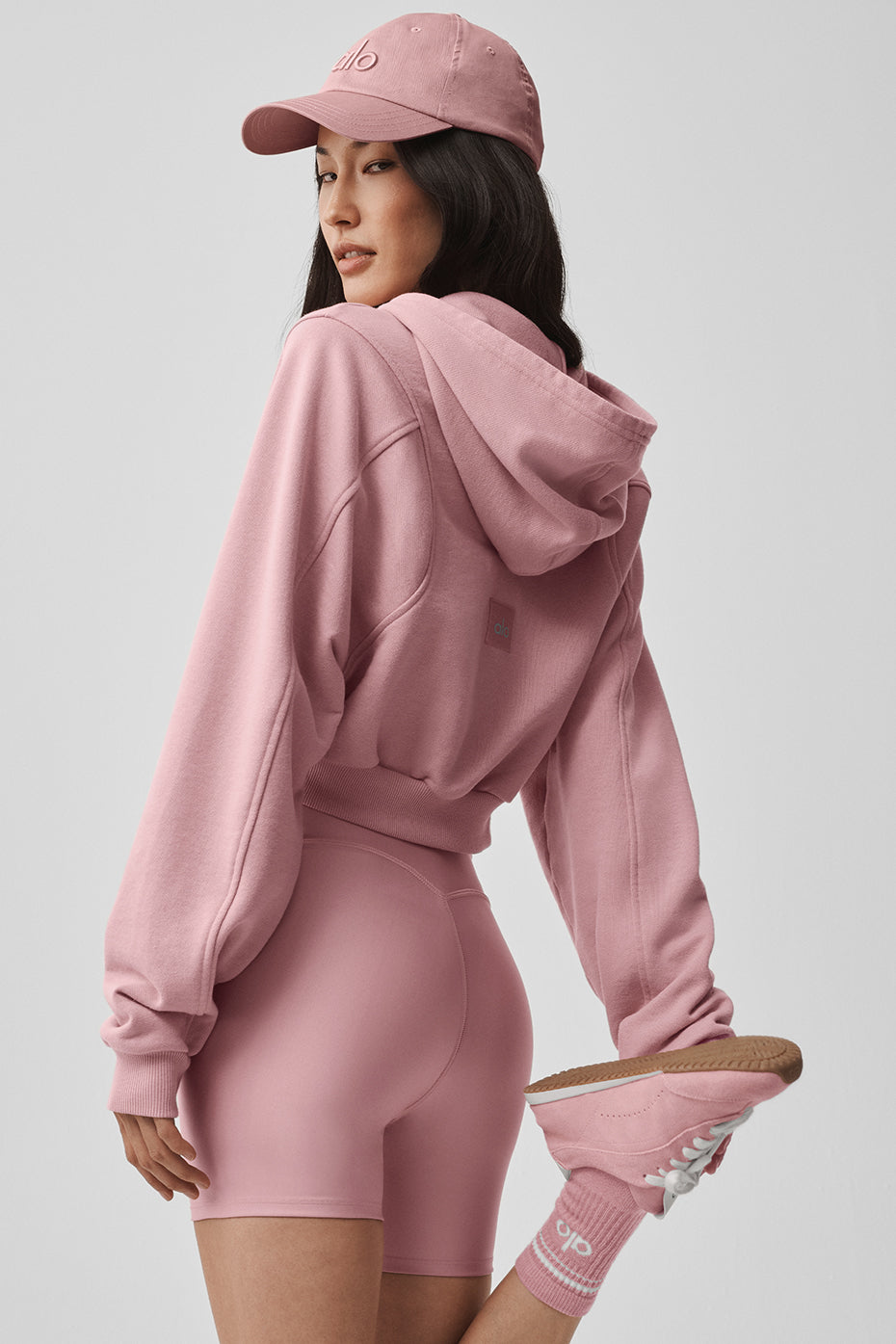 Sweet Escape Zip Up Hoodie - Vintage Pink - Image 5