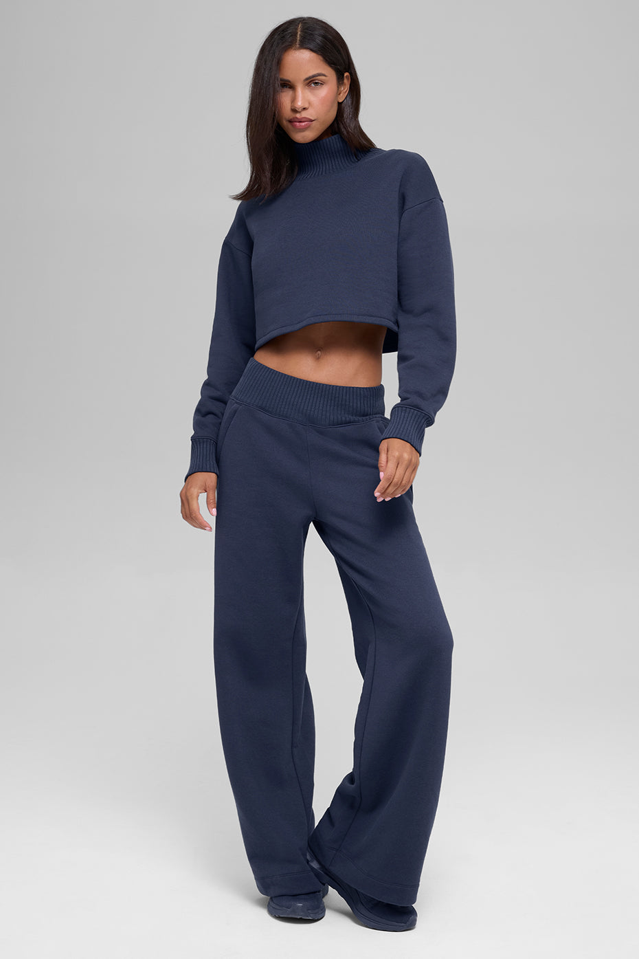 Cropped Serenity Coverup - Navy - Image 5