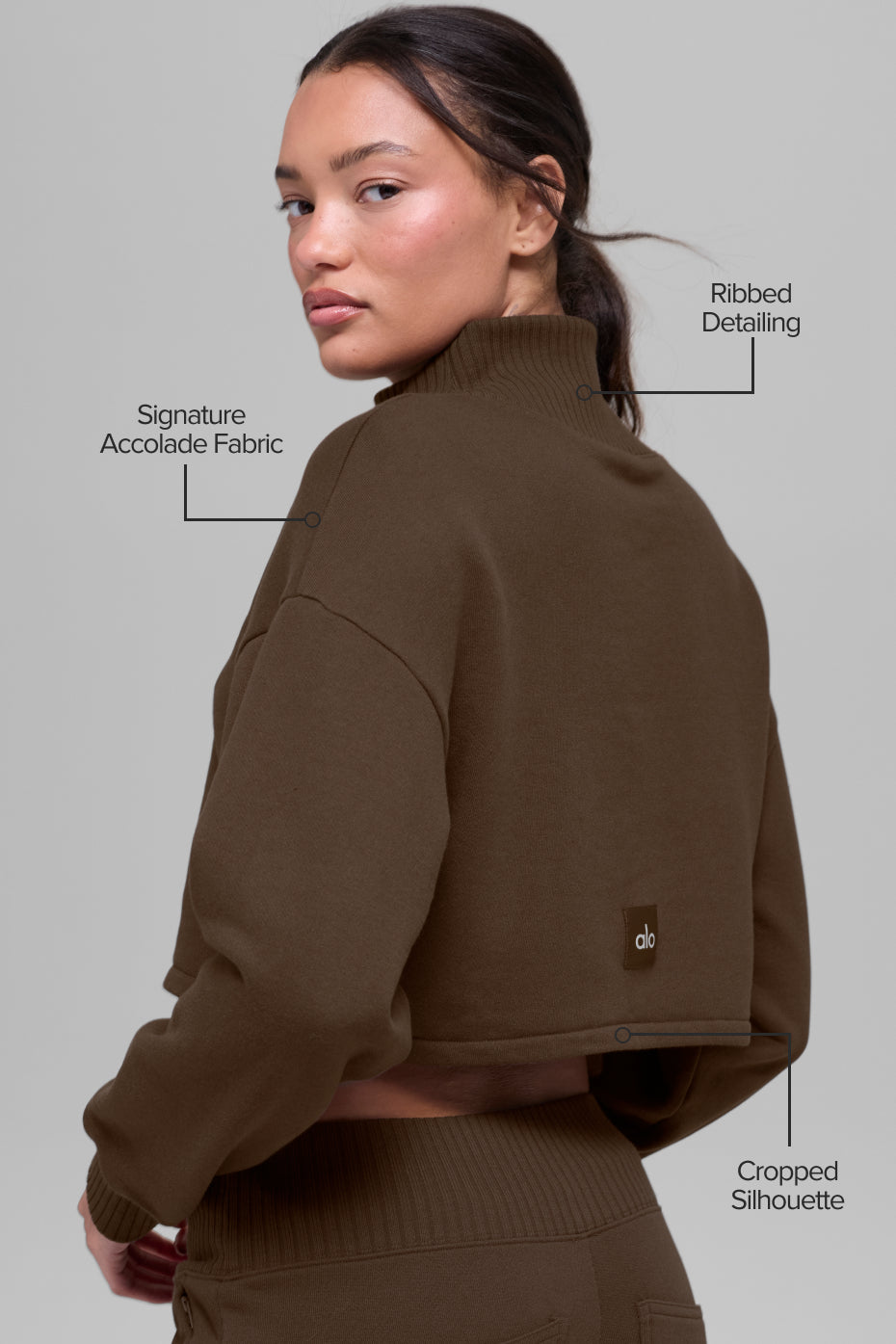Cropped Serenity Coverup - Espresso - Image 2