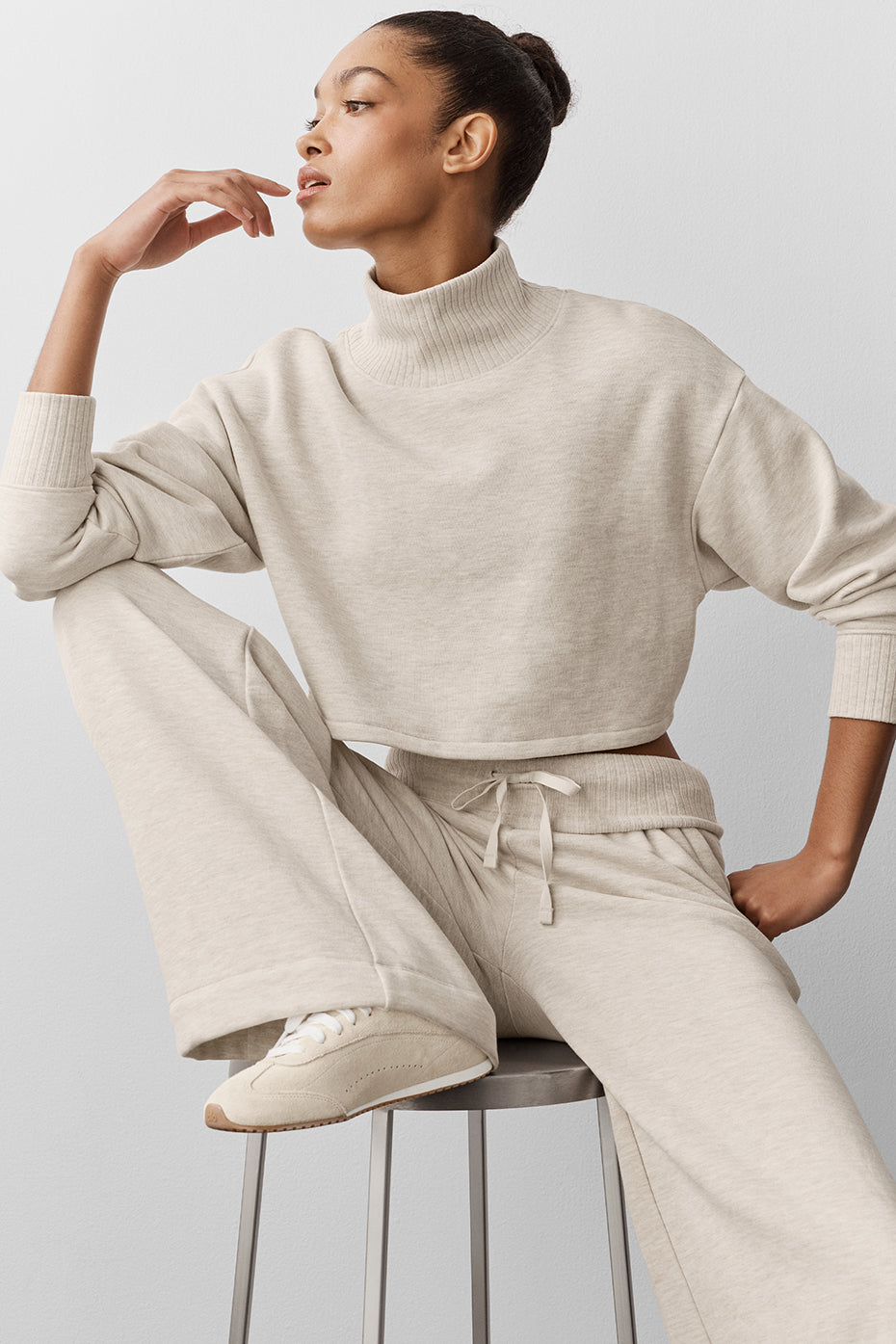 Cropped Serenity Coverup - Oatmeal Heather