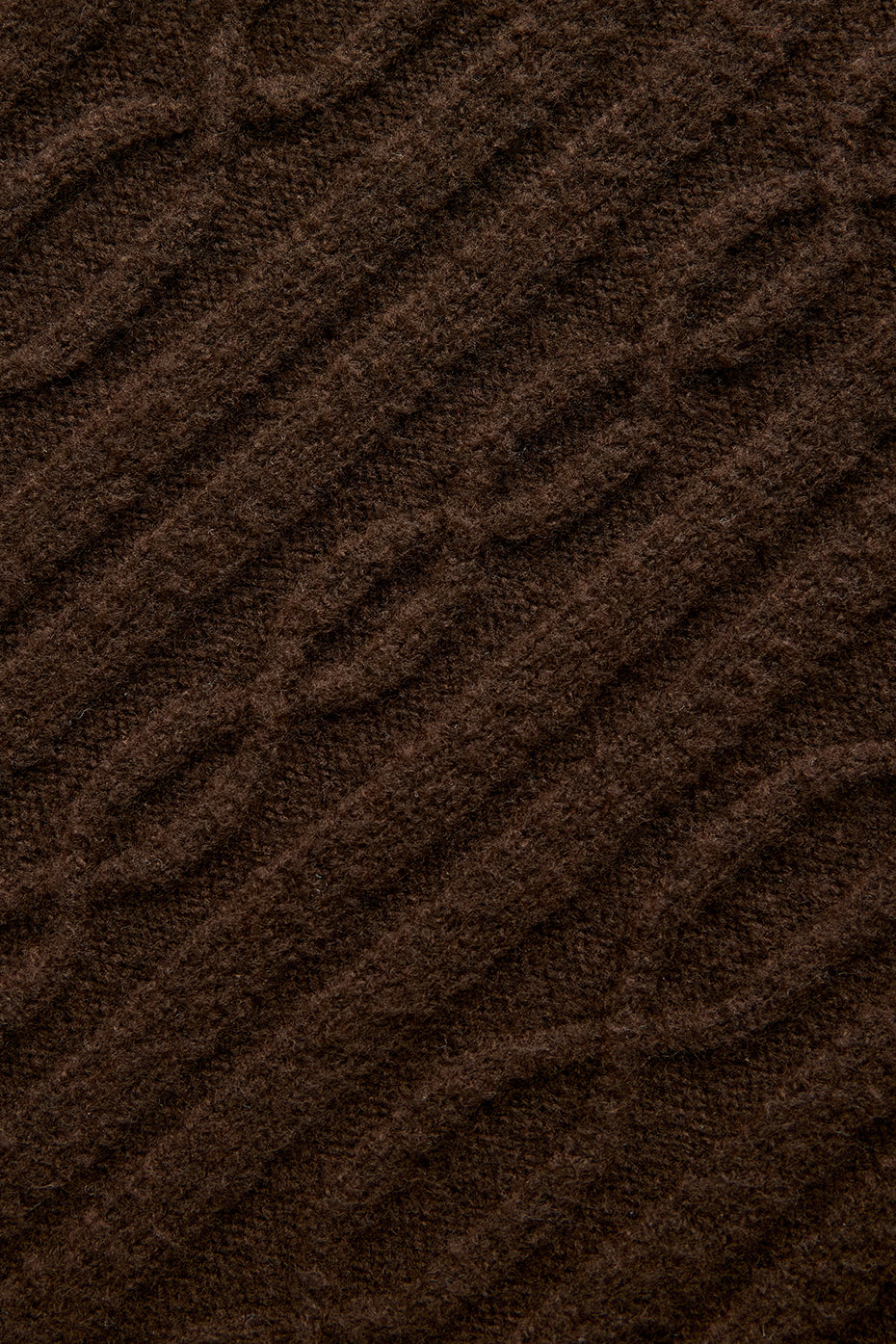 Cable Knit Cropped Winter Bliss Turtleneck Long Sleeve - Espresso - Image 6