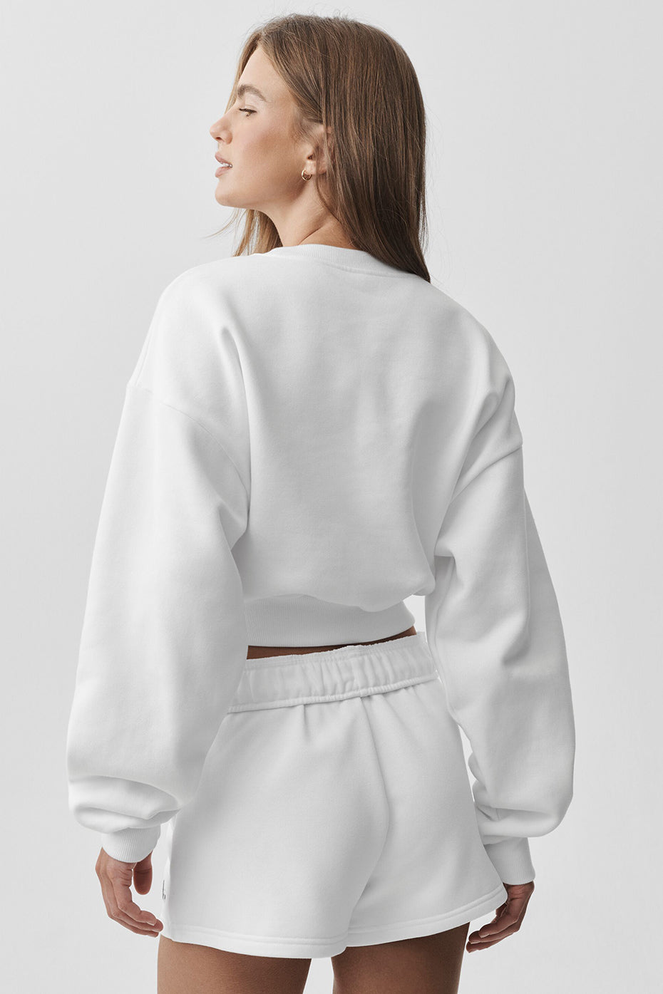 Cropped Accolade Crewneck - White - Image 2