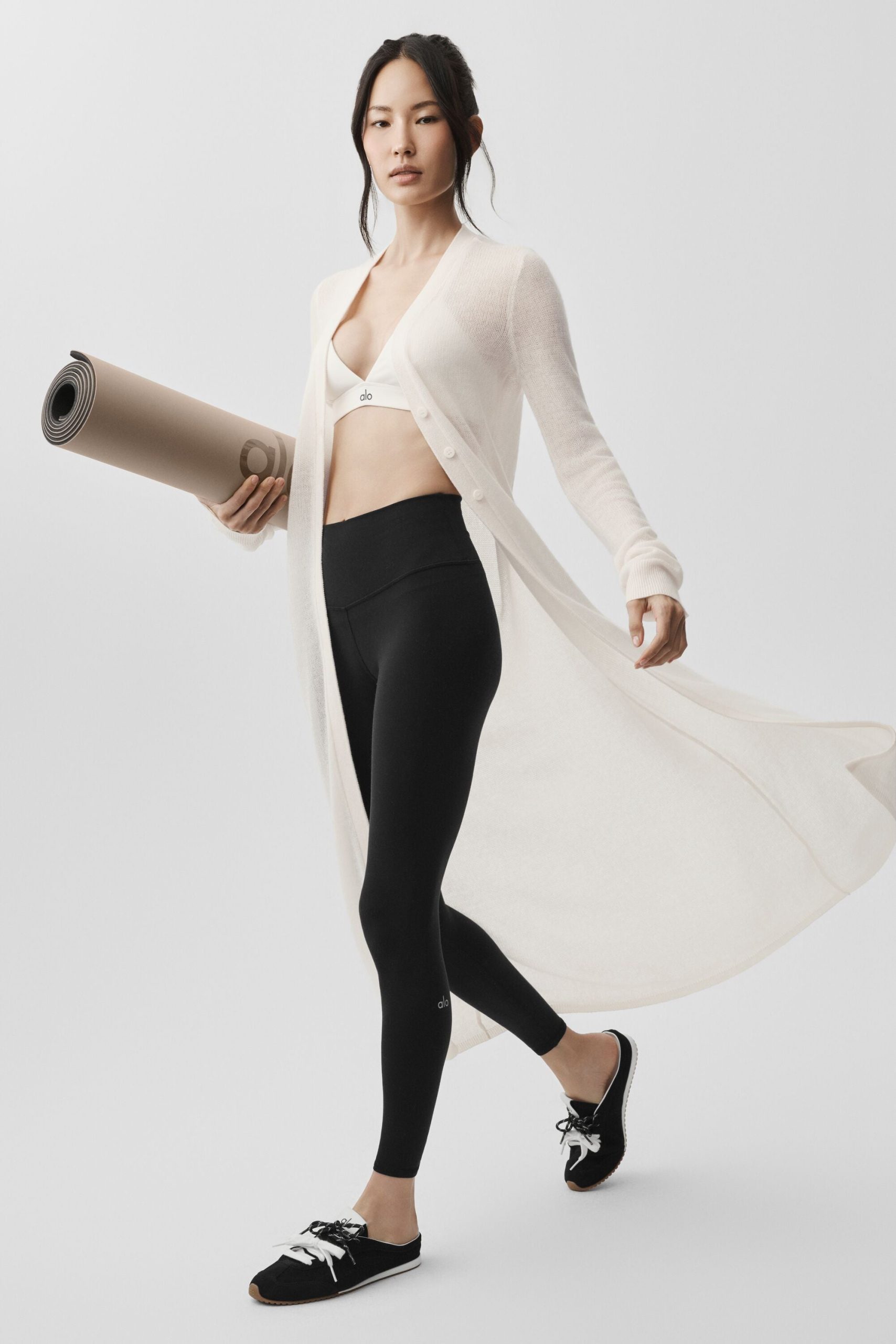 Sheer Cashmere Long Cardigan - Ivory - Image 5