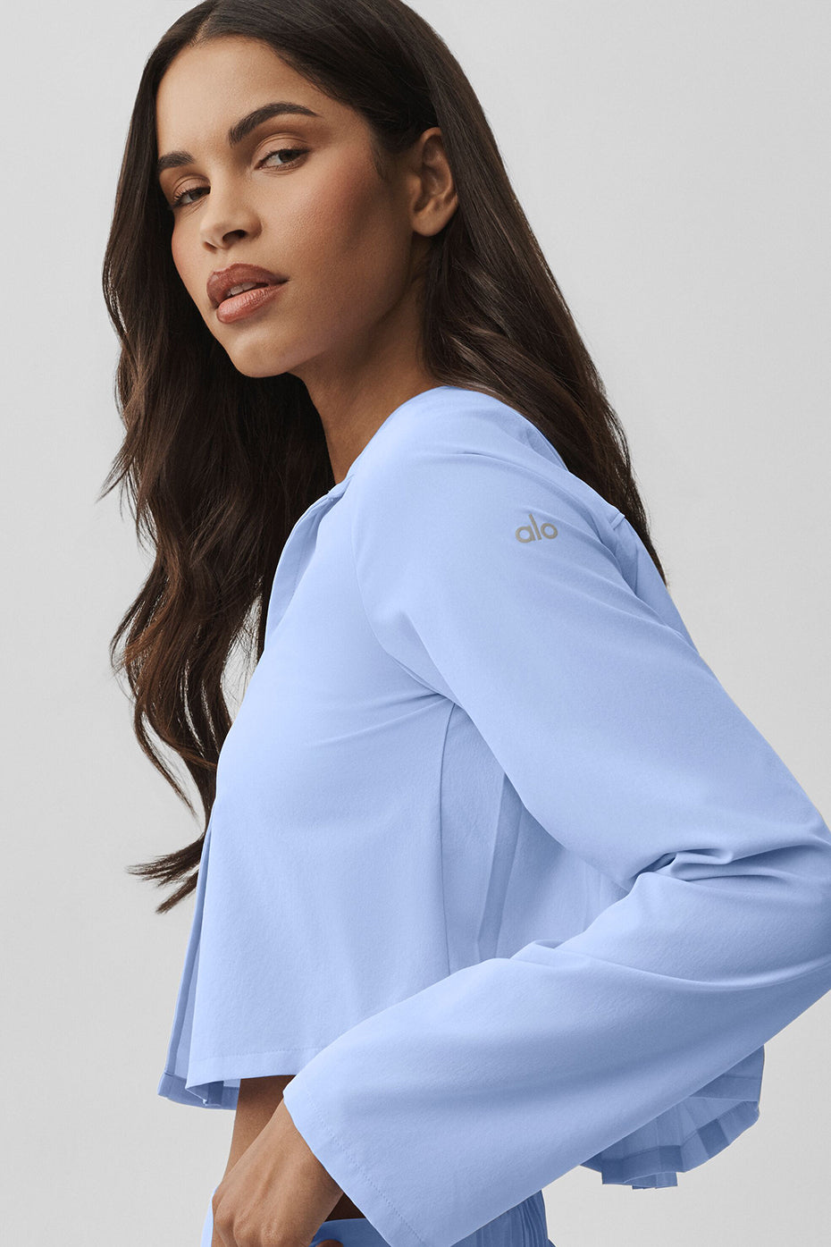 Cropped Unmatched Long Sleeve - Light Provence Blue - Image 4