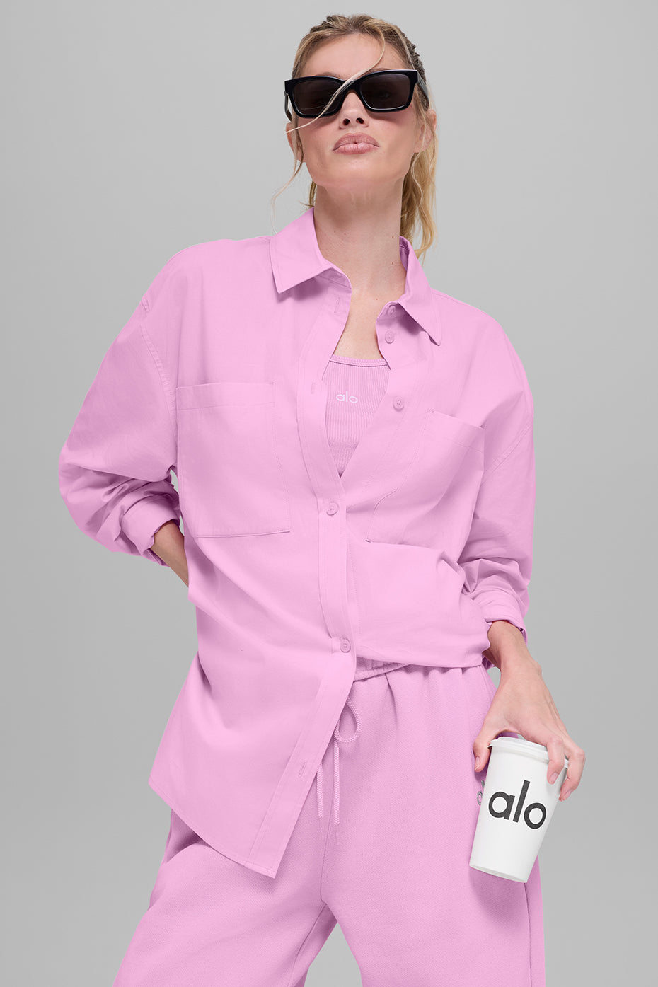 Cotton Real Deal Button Up Long Sleeve - Candy Heart Pink - Image 4