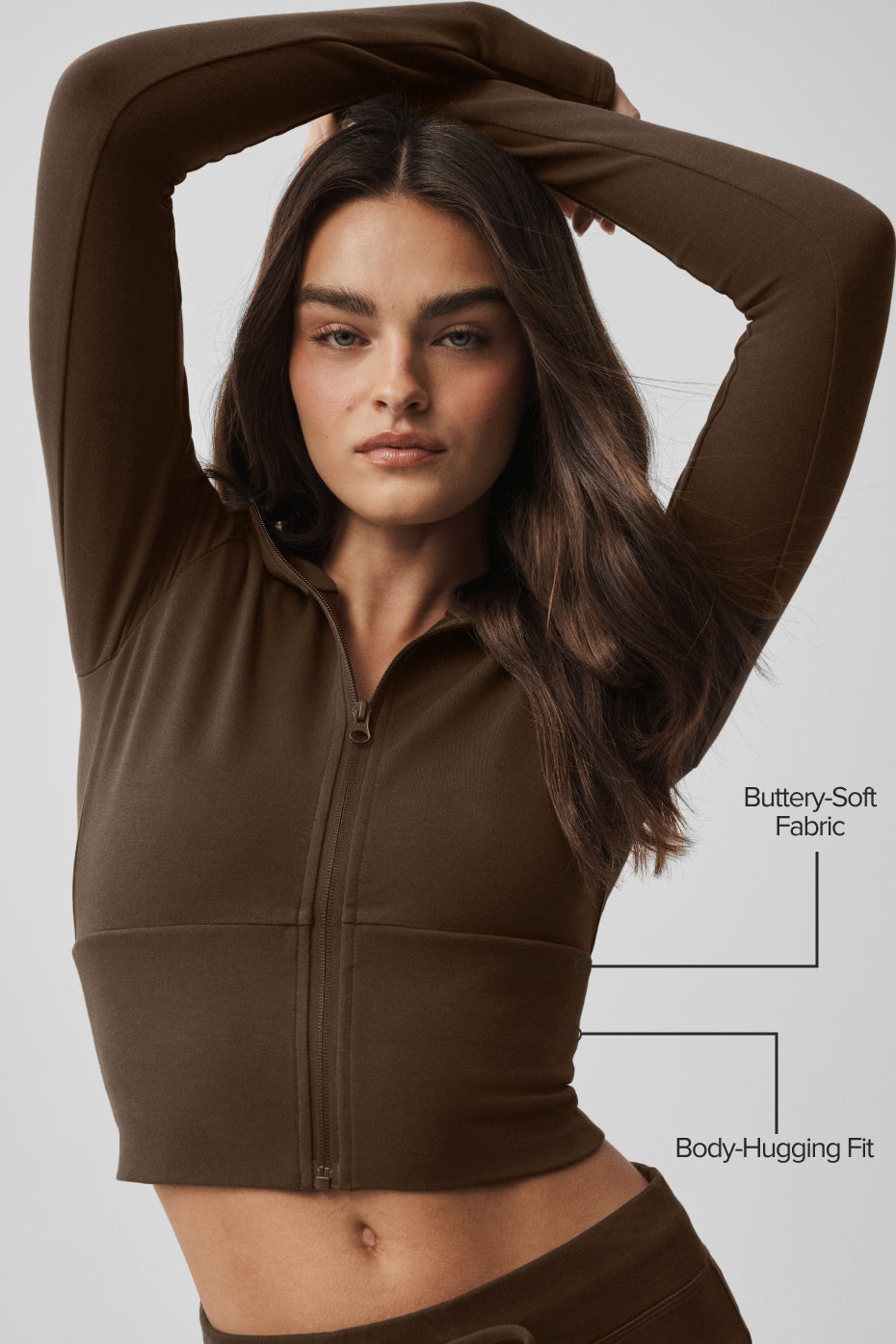 Sway Full Zip Hoodie - Espresso - Image 2