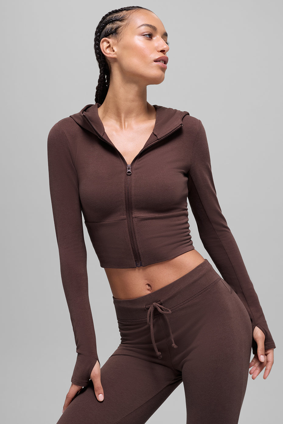 Sway Full Zip Hoodie - Brownstone - Image 2
