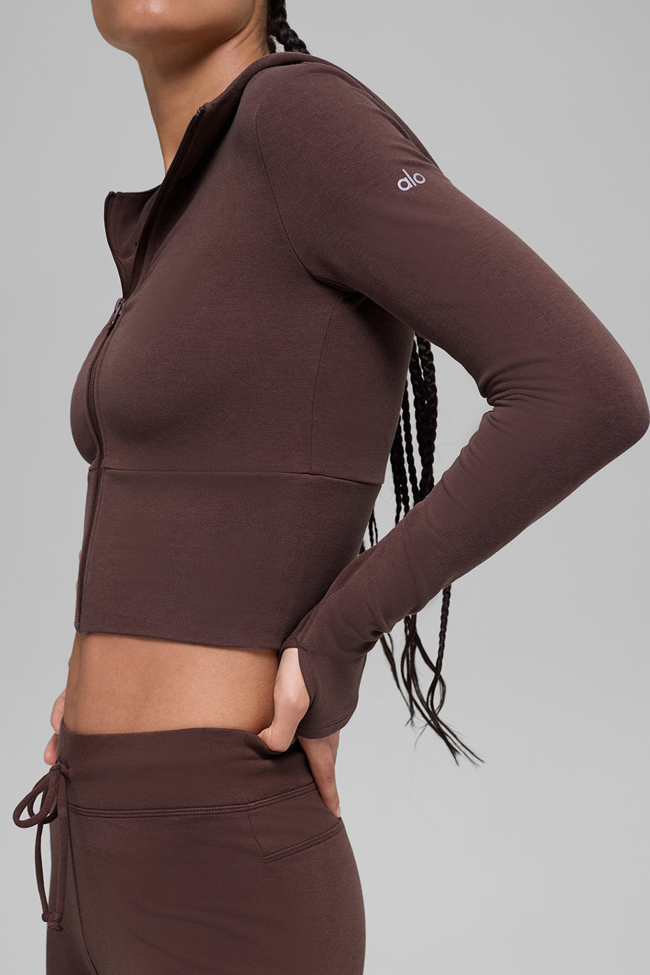 Sway Full Zip Hoodie - Brownstone - Image 4