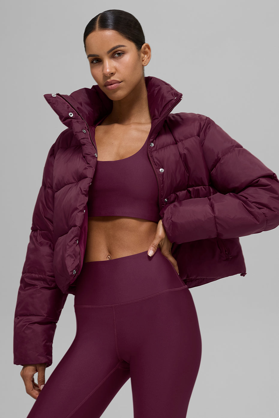 Gold Rush Puffer - Burgundy - Image 5