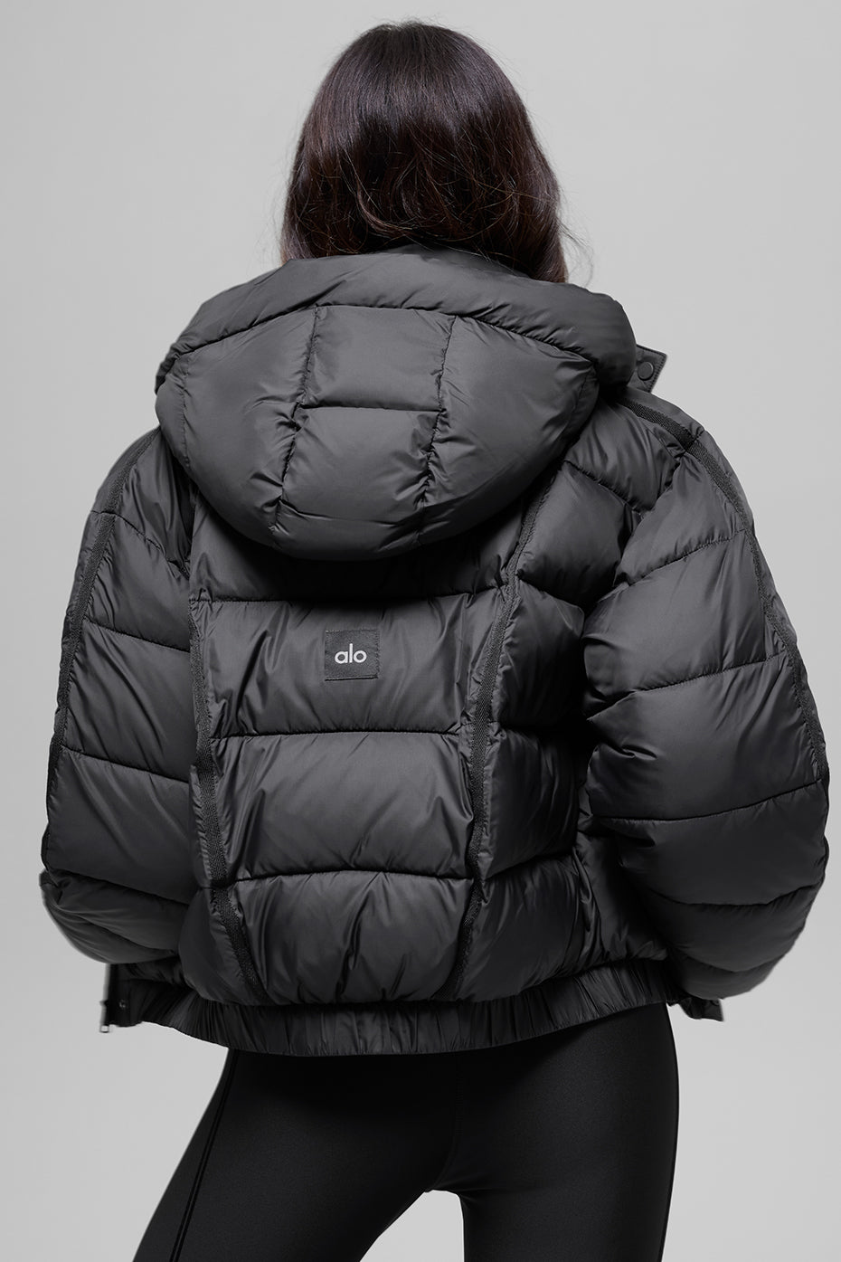Aspen Love Puffer Jacket - Black - Image 5