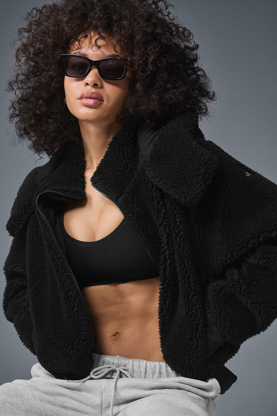 Foxy Sherpa Jacket - Black - Image 4