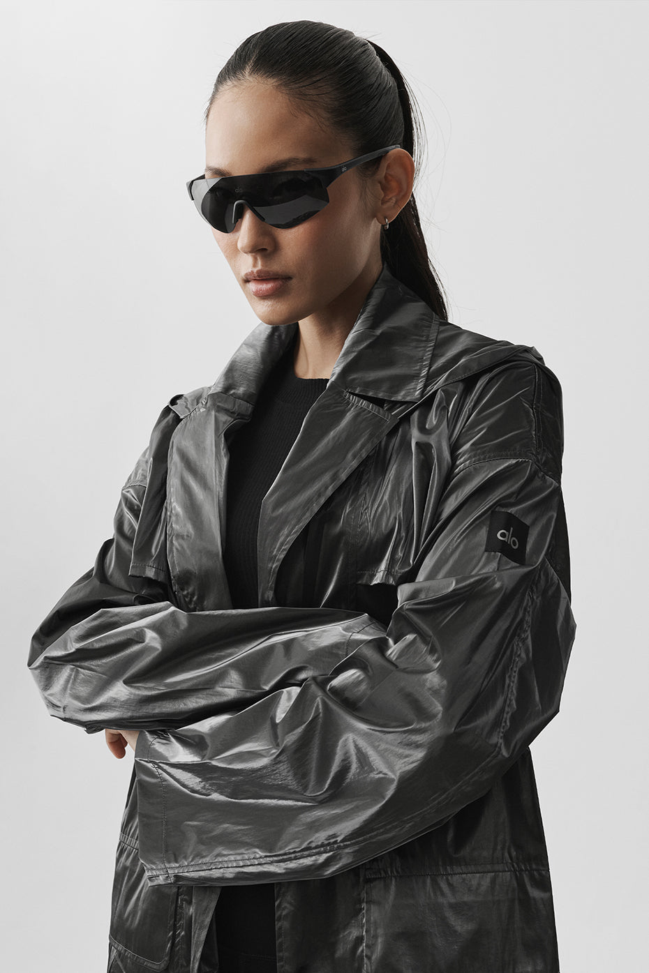 Metallic Break Line Trench - Silver Metallic - Image 5