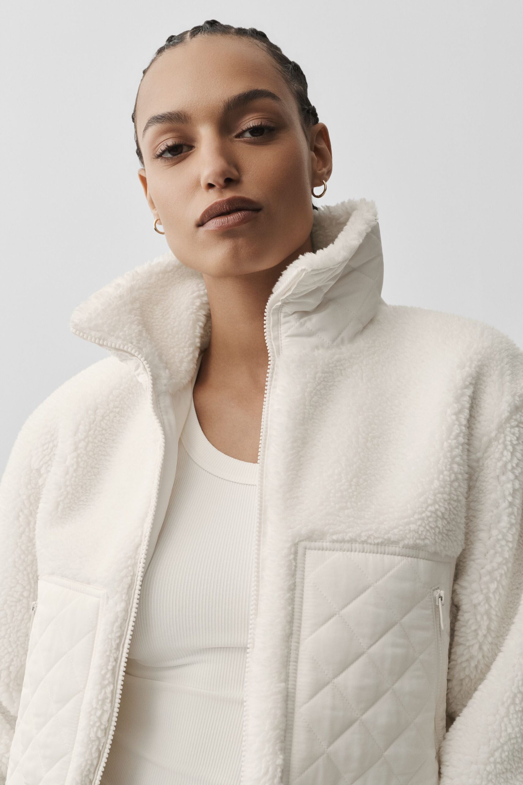 Sherpa Edge Bomber - Ivory - Image 3