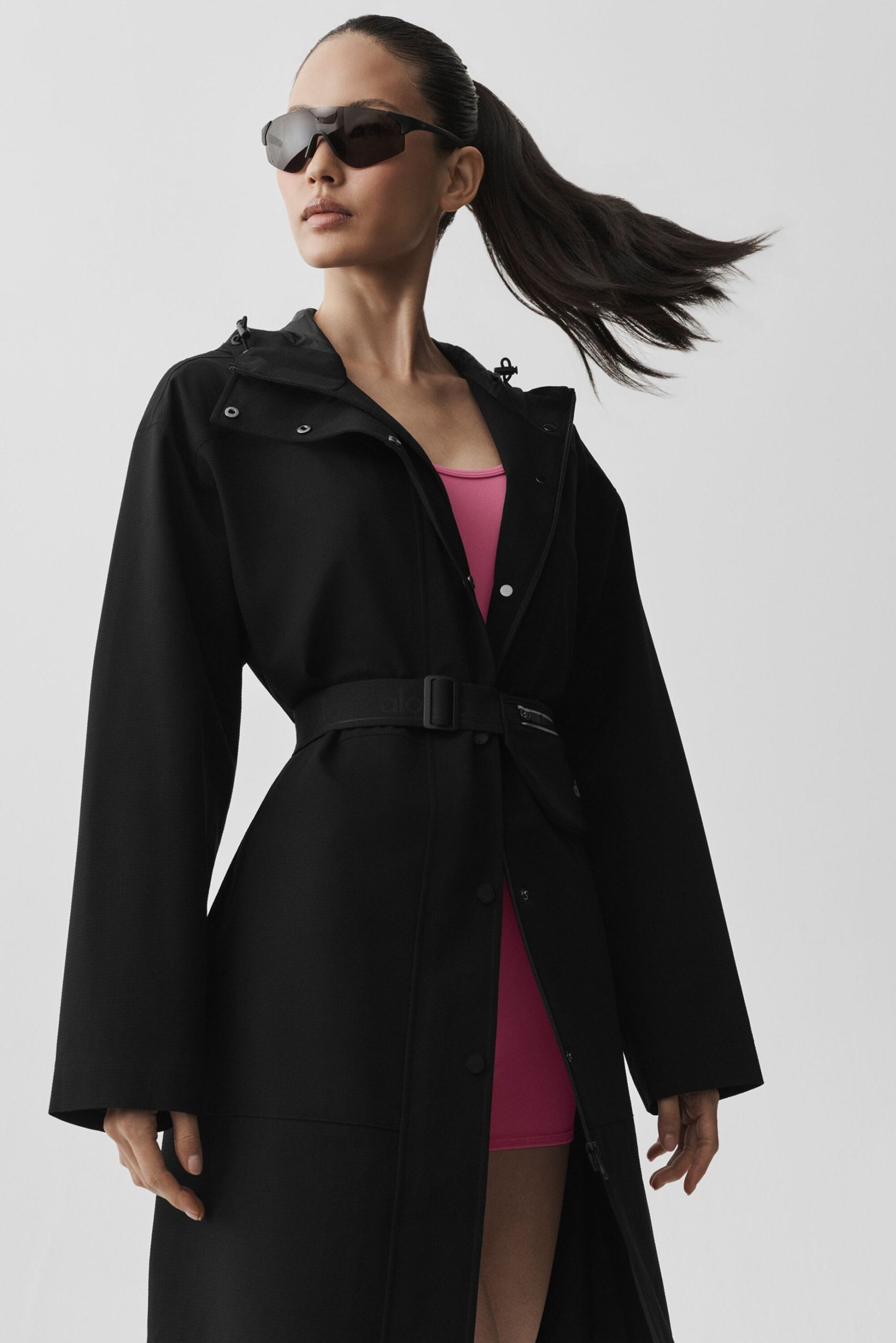 Rain Or Shine Long Coat - Black - Image 7
