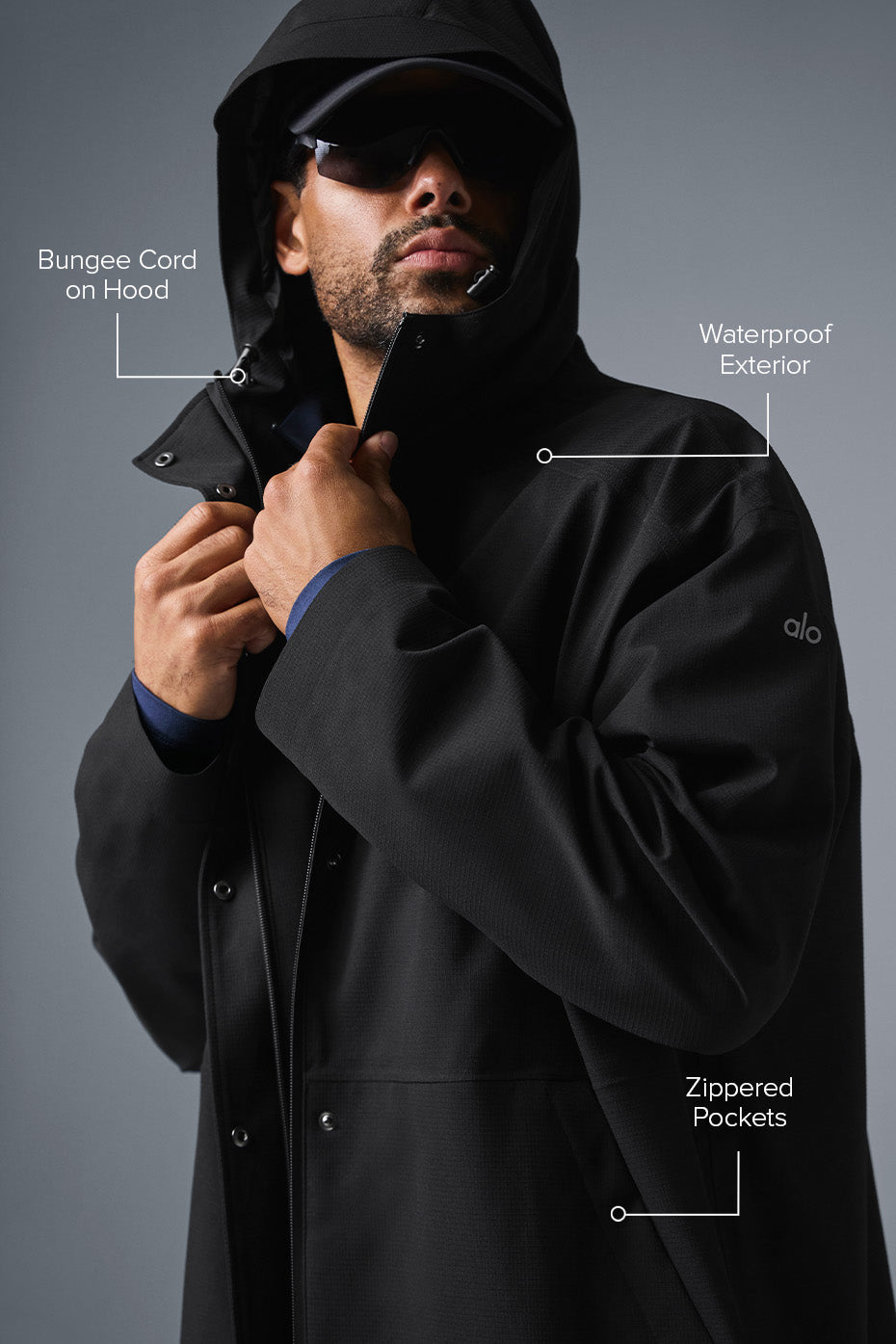 Rain Or Shine Long Coat - Black - Image 2