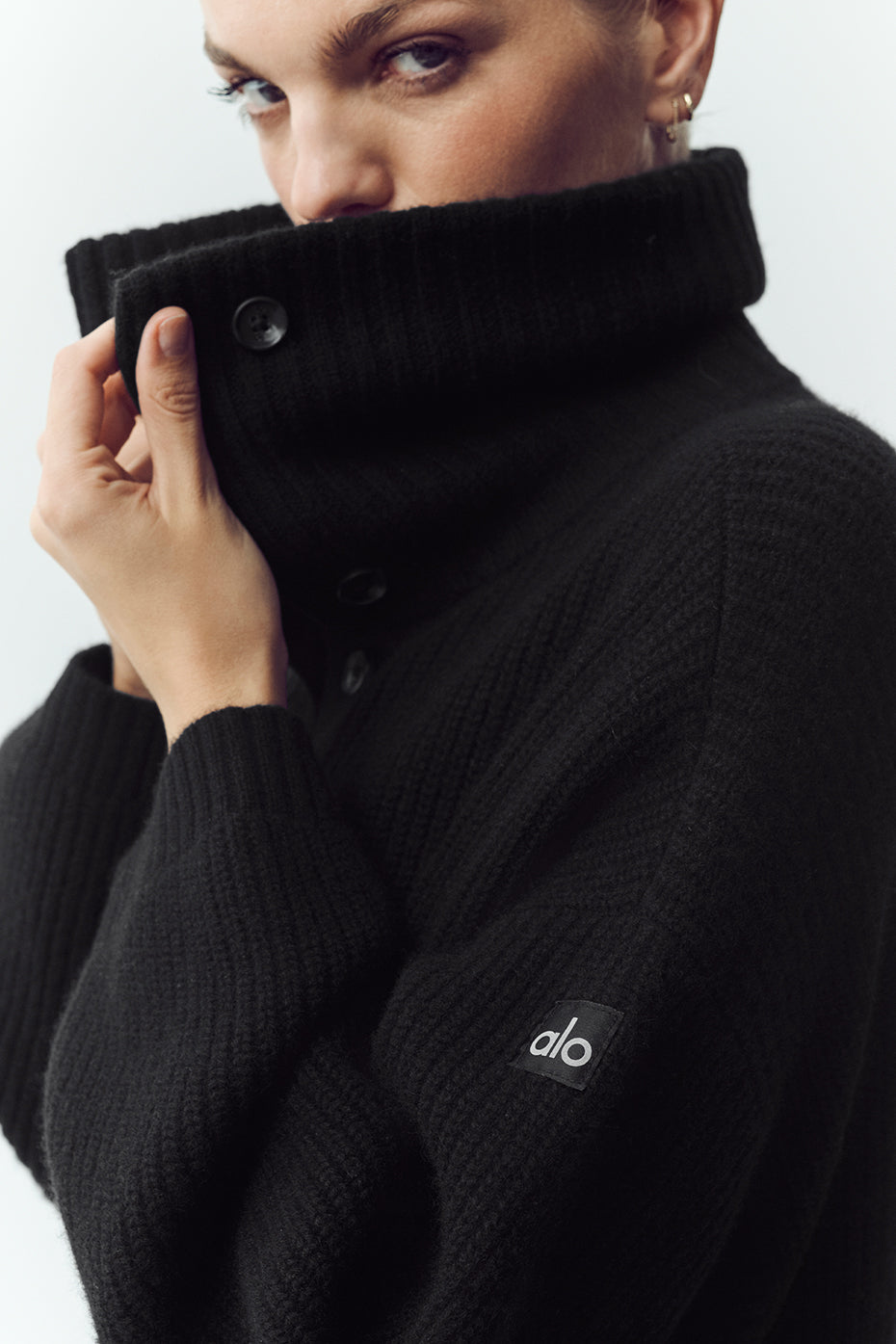 Cashmere Northstar Long Cardigan - Black - Image 2