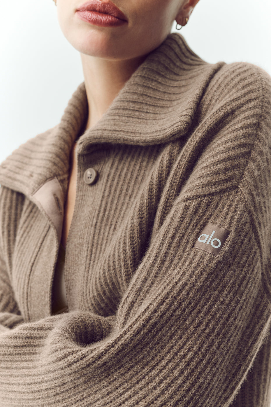 Cashmere Northstar Long Cardigan - Alpine Cocoa Heather - Image 2