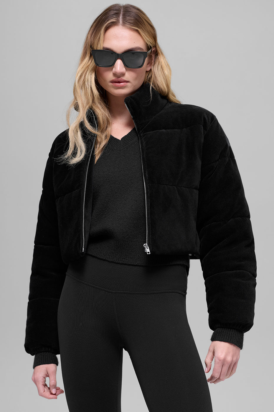 Micro Corduroy Dreamy Puffer - Black - Image 4