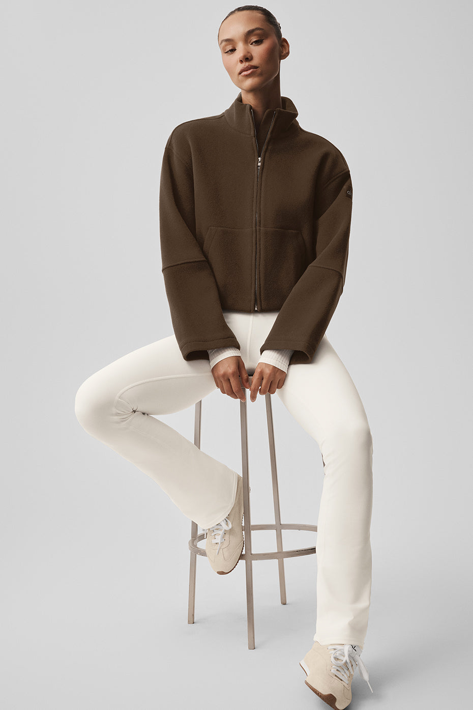 Double Face Wool City Girl Jacket - Espresso - Image 6
