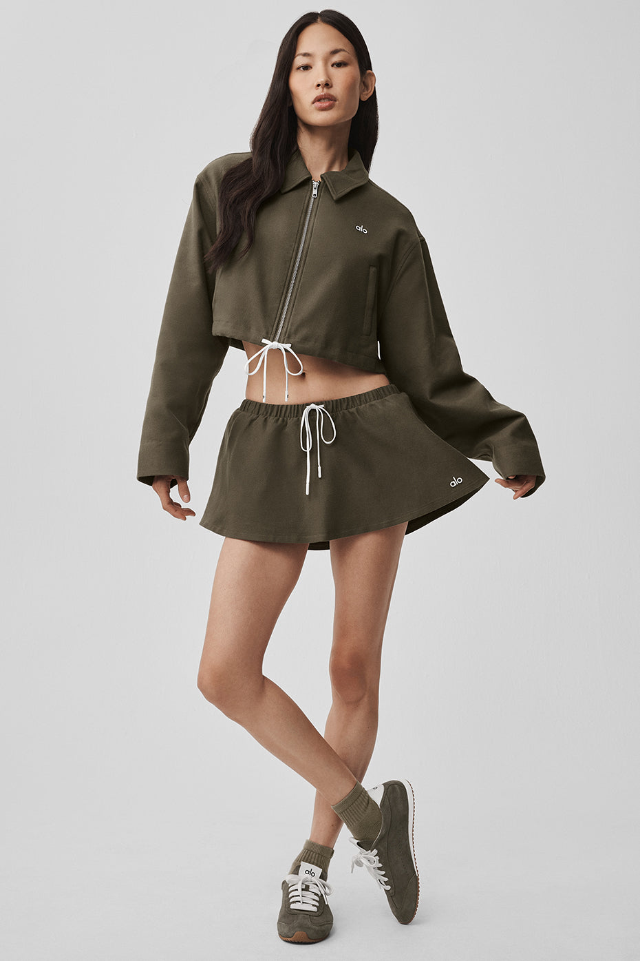 Cropped Fan Favorite Full Zip Jacket - Olive Tree - Image 5