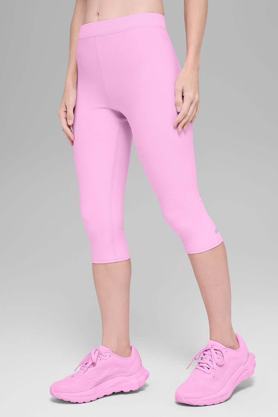 Alosoft High-Waist Iconic 90's Capri - Candy Heart Pink - Image 2