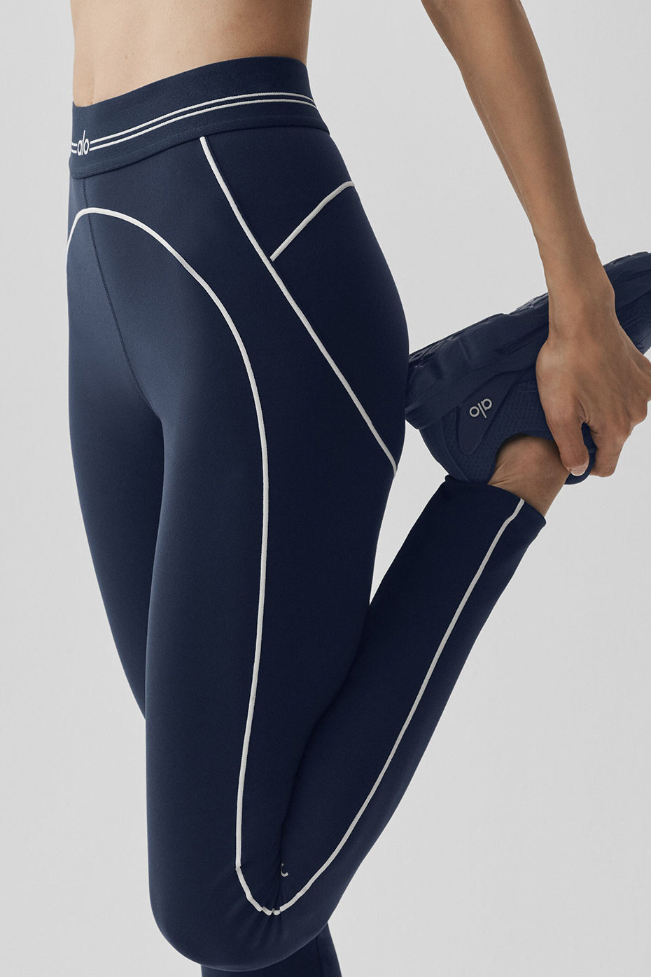 Airbrush High-Waist Heart Throb Legging - Navy/White - Image 4