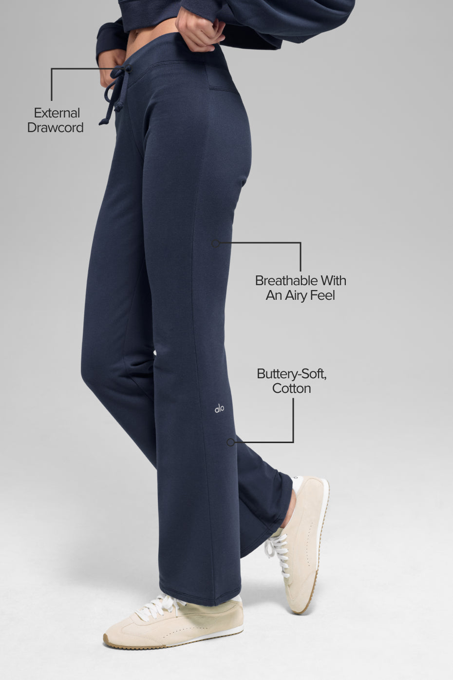 Sway Bootcut Sweatpant - Navy - Image 2