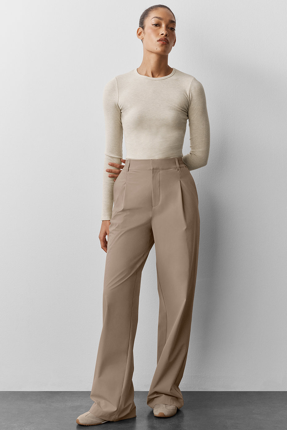 High-Waist Pursuit Trouser (Long) - Gravel