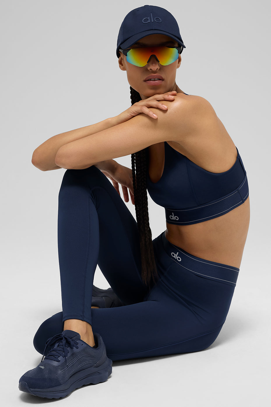 Airlift High-Waist Suit Up Legging - Navy/Navy - Image 4