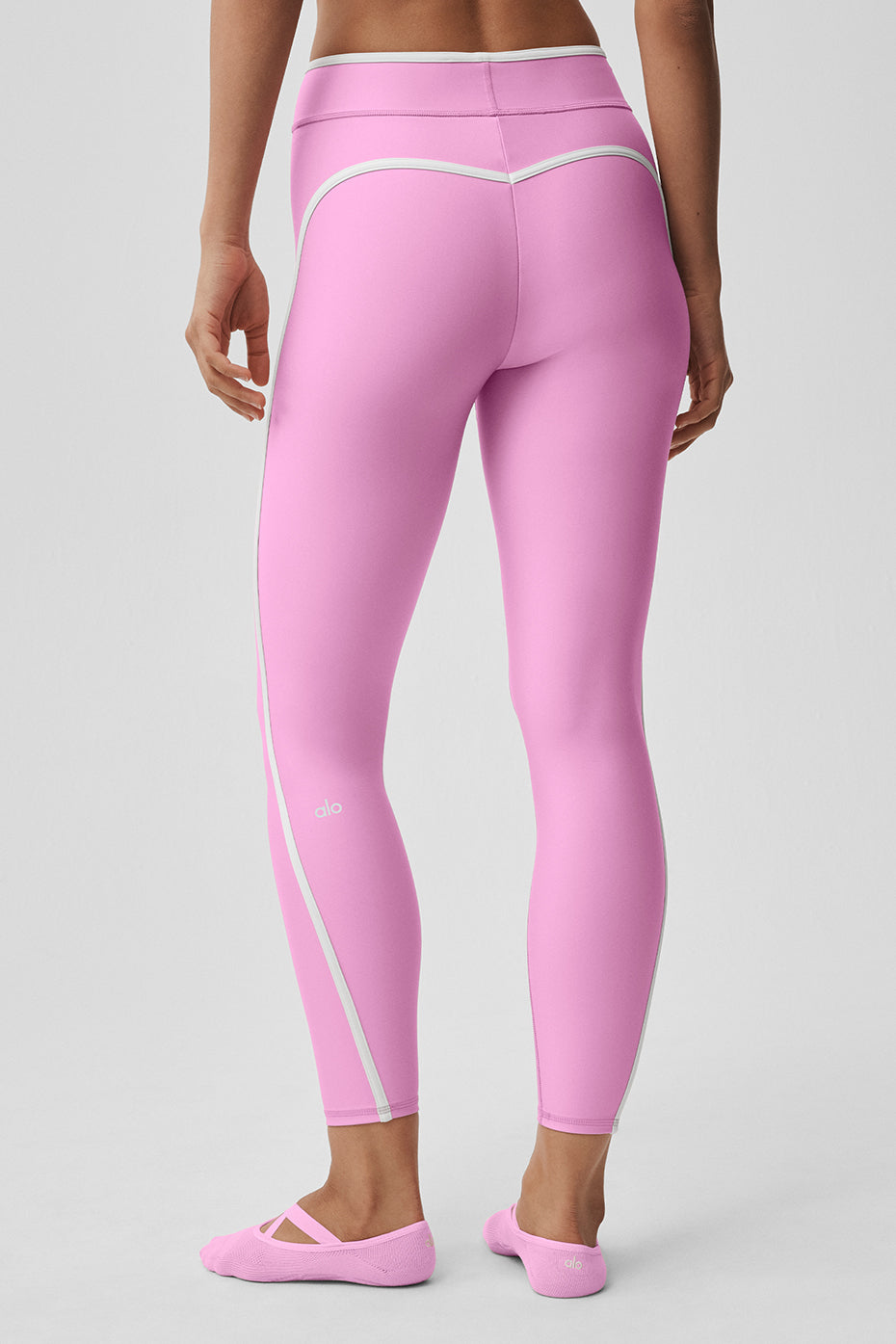 Airlift High Waist Charger 7/8 Legging - Candy Heart Pink/White - Image 2