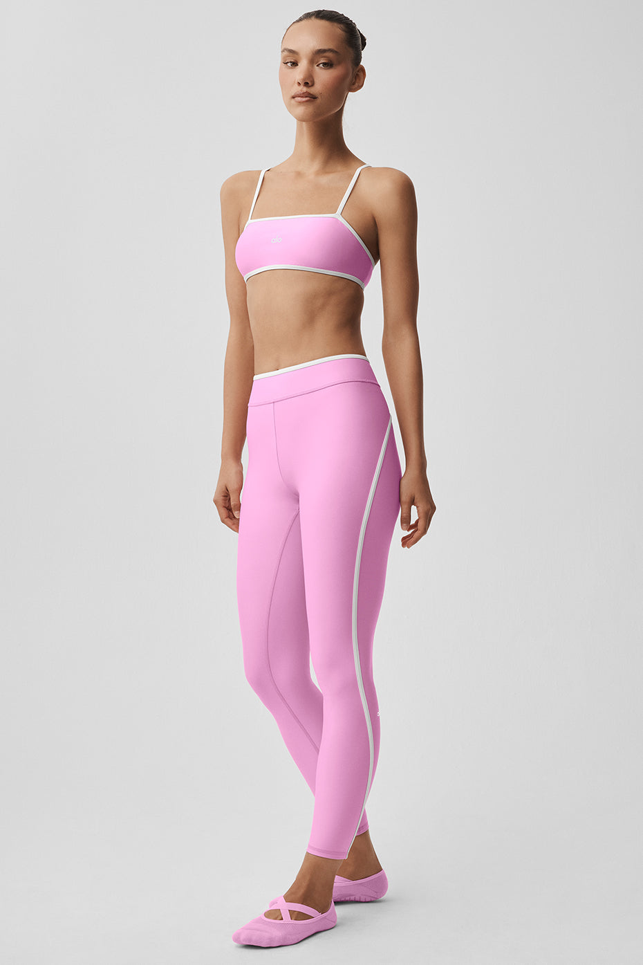 Airlift High Waist Charger 7/8 Legging - Candy Heart Pink/White - Image 5