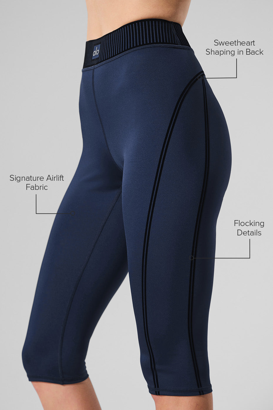 Airlift High-Waist Line Up Capri - Navy - Image 2