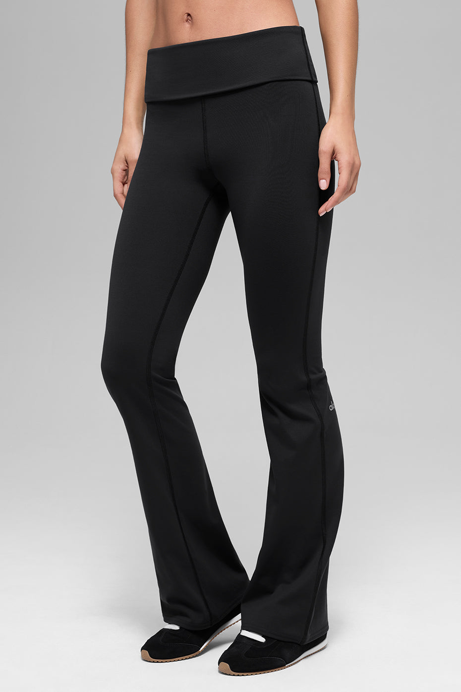 ALO Softsculpt Foldover Flare Legging - Black - Image 3