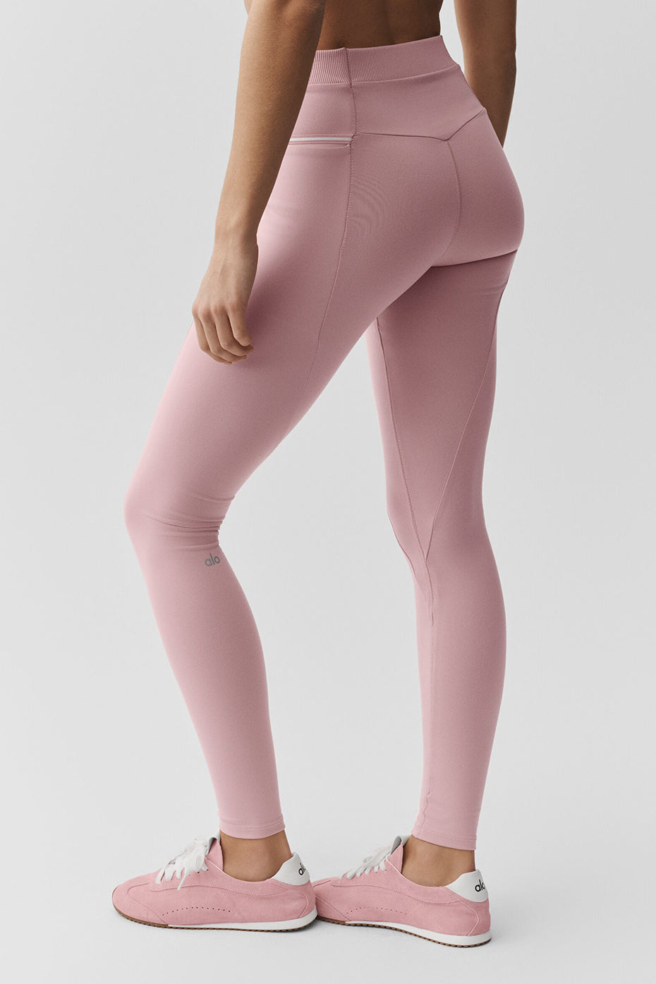 Airbrush High-Waist Fast Track Legging - Vintage Pink/White - Image 4