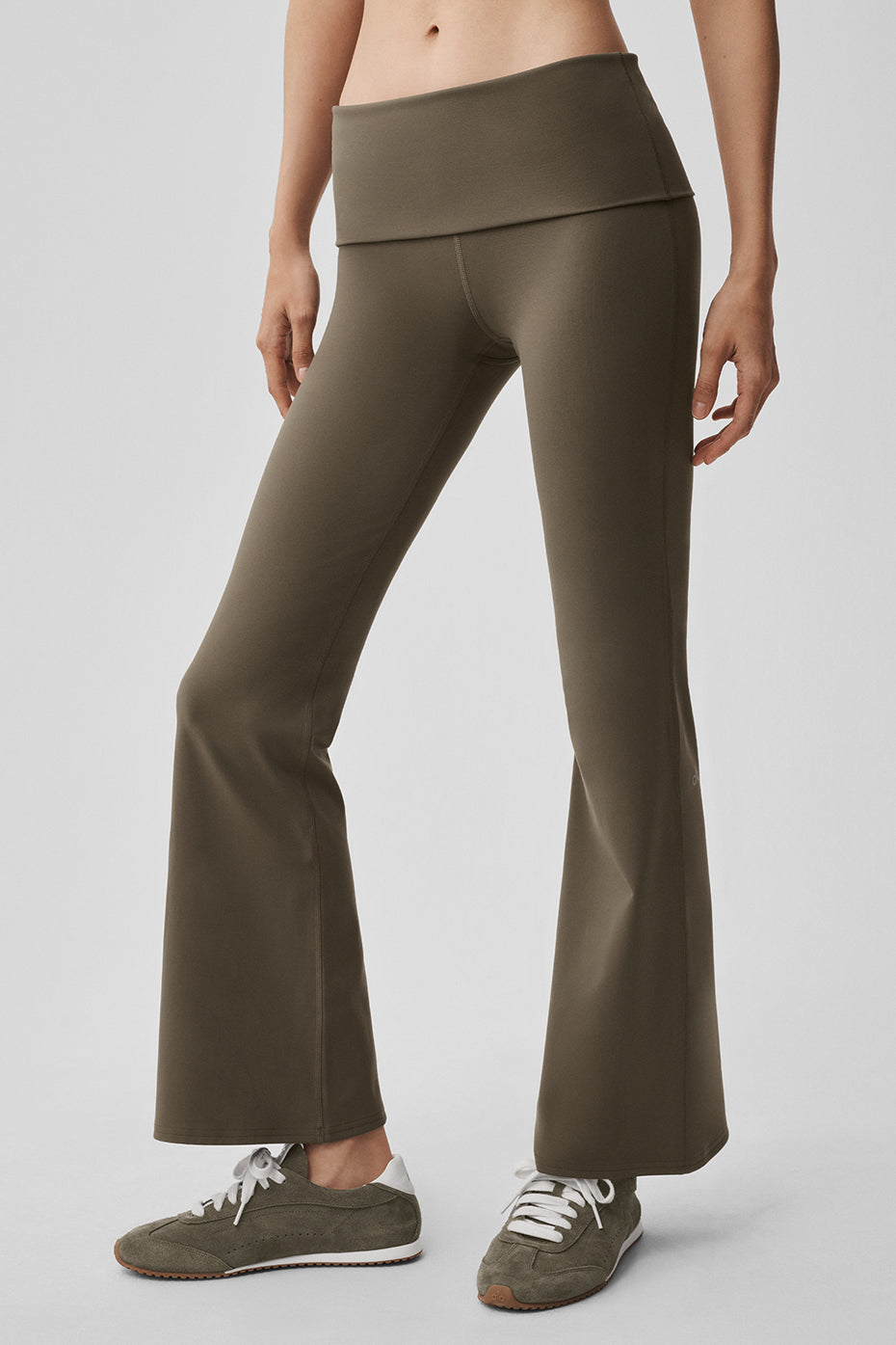ALO Softsculpt 7/8 Foldover Flare Legging - Olive Tree - Image 5