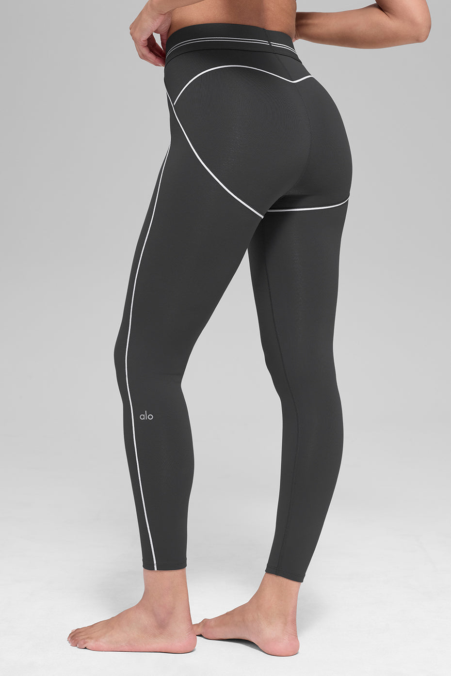 Airbrush High-Waist 7/8 Heart Throb Legging - Anthracite/White - Image 3