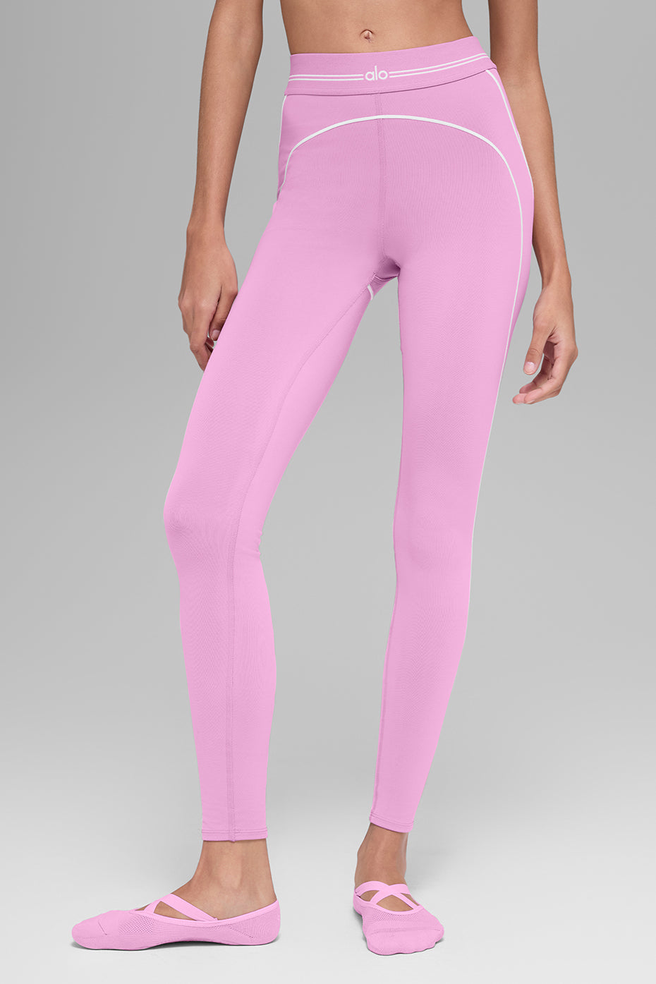 Airbrush High-Waist 7/8 Heart Throb Legging - Candy Heart Pink/White - Image 3