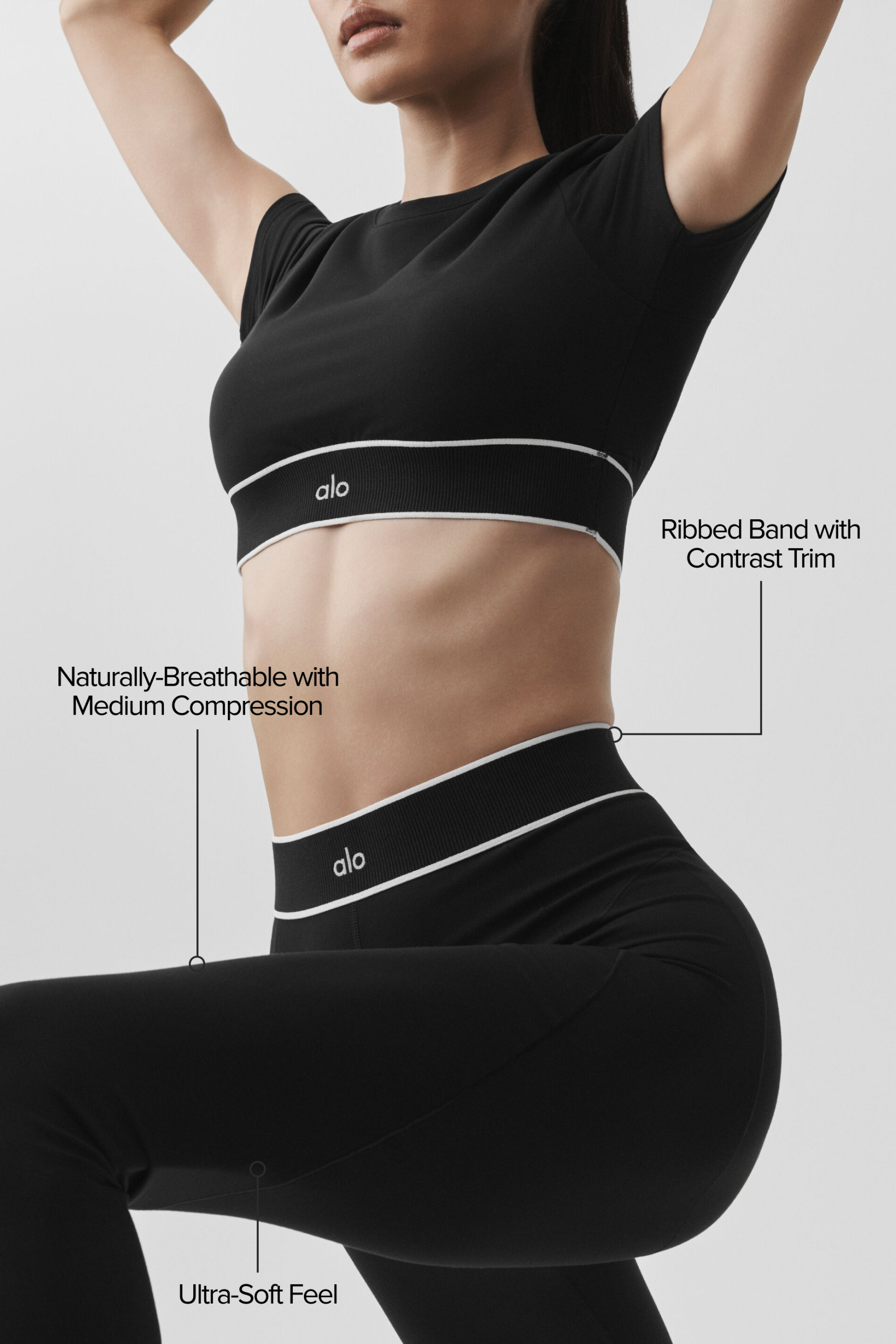 ALO Softsculpt High-Waist Amp It Up Legging - Black - Image 2