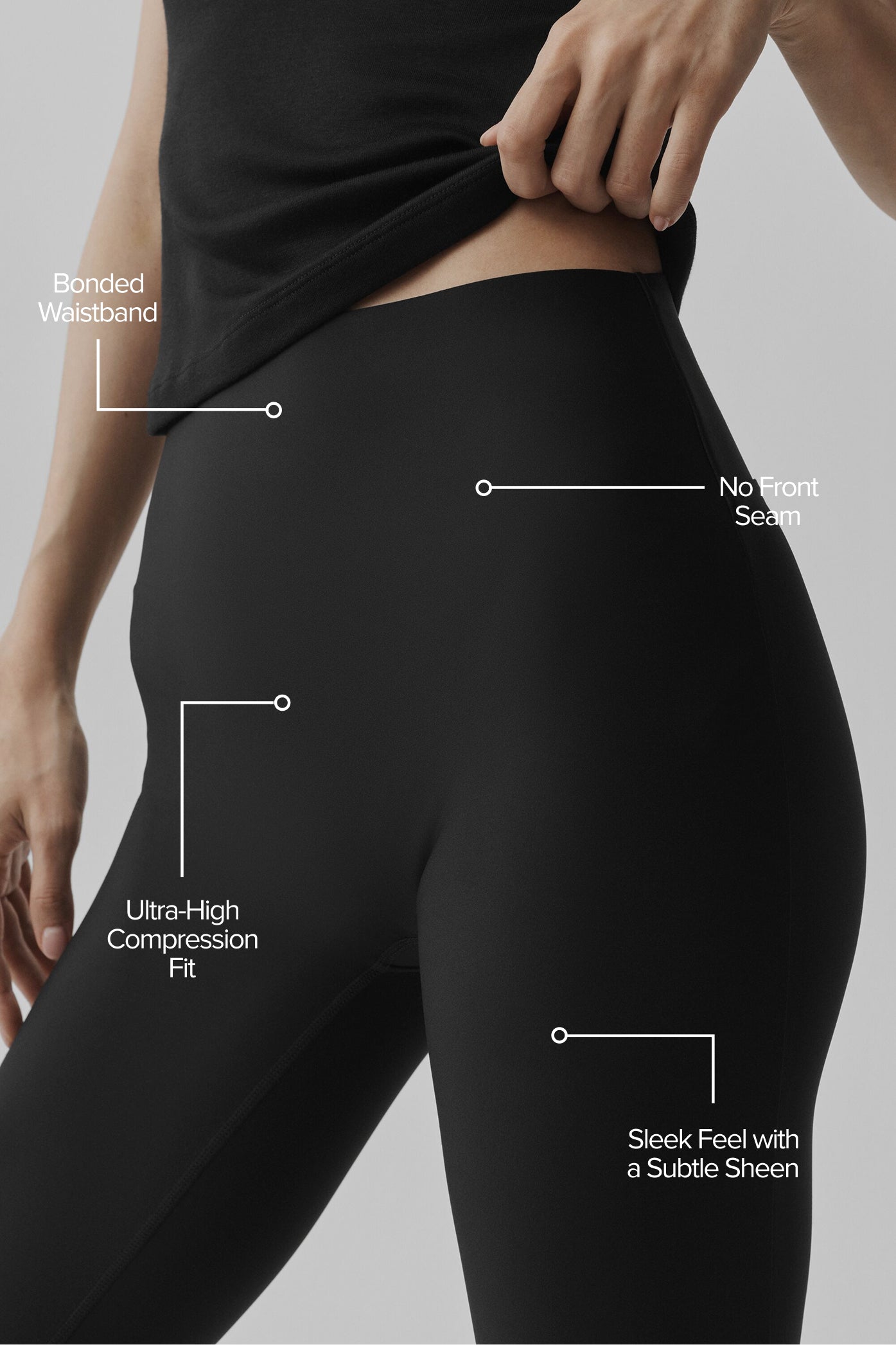 Airlift High-Waist Sleek Capri - Black - Image 2