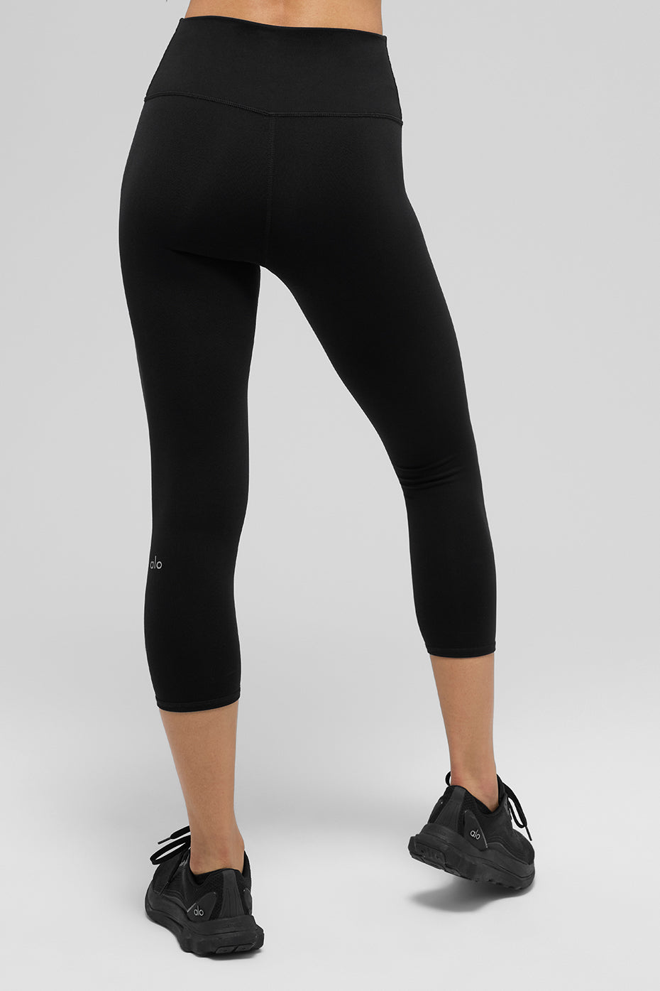High-Waist Airbrush Capri - Black - Image 2