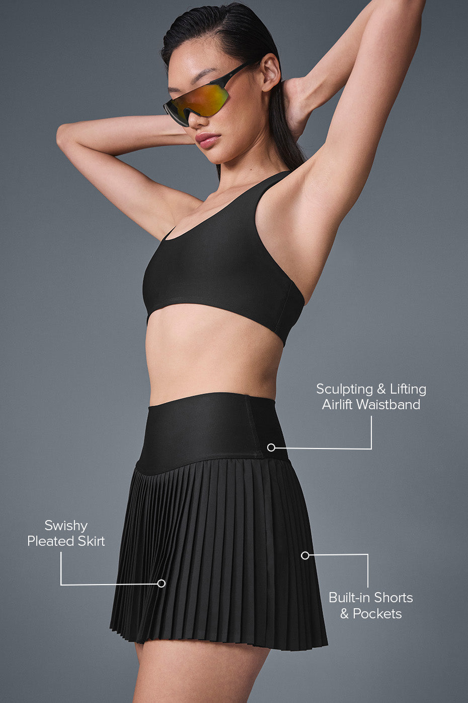 Grand Slam Tennis Skirt - Black - Image 2
