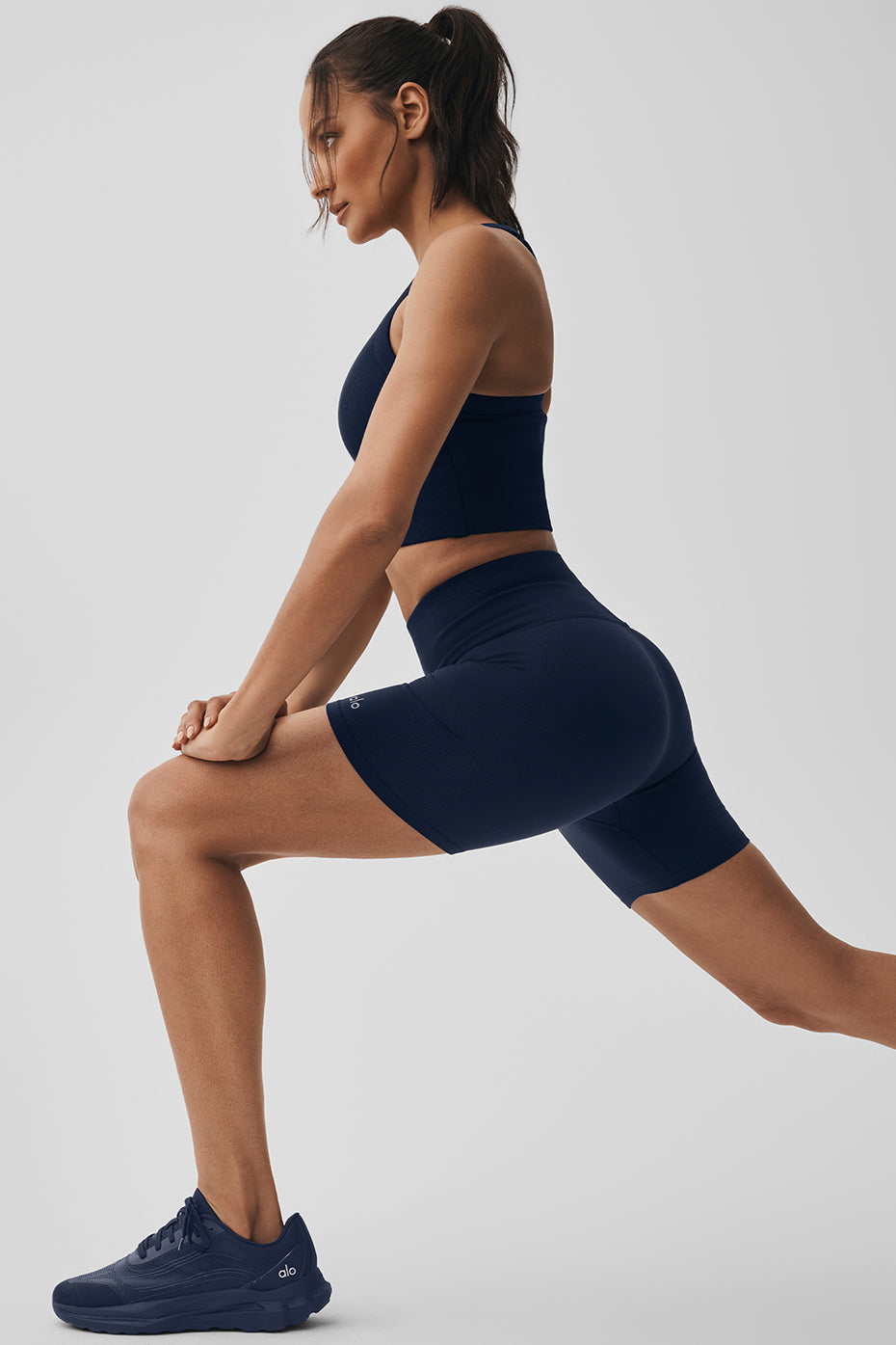 5 Seamless Ribbed Favorite Short - Navy - Image 4